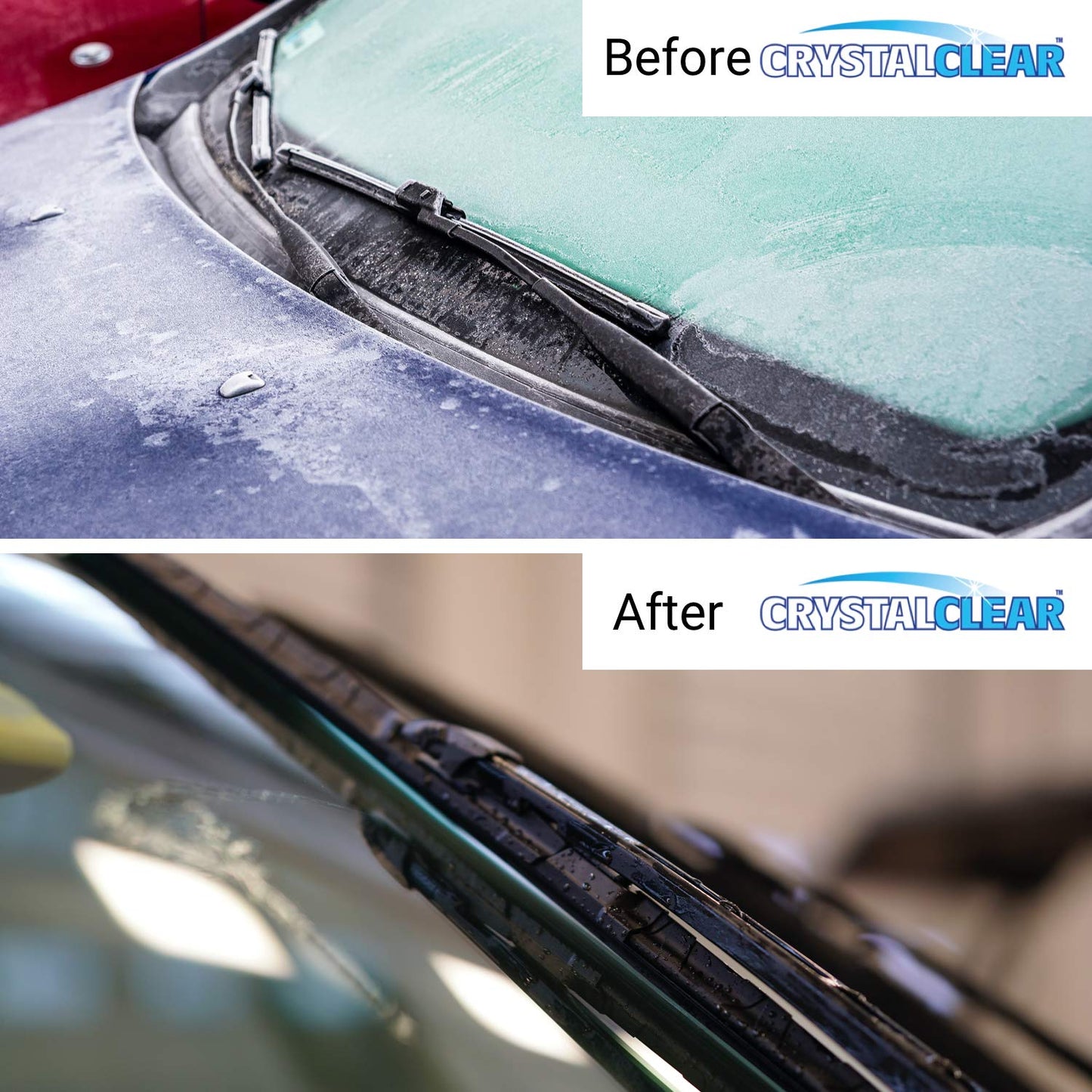 Crystal Clear - Automatic Heated Wiper Blade System: 22” Blade + 22” Blade GMC/Silverado