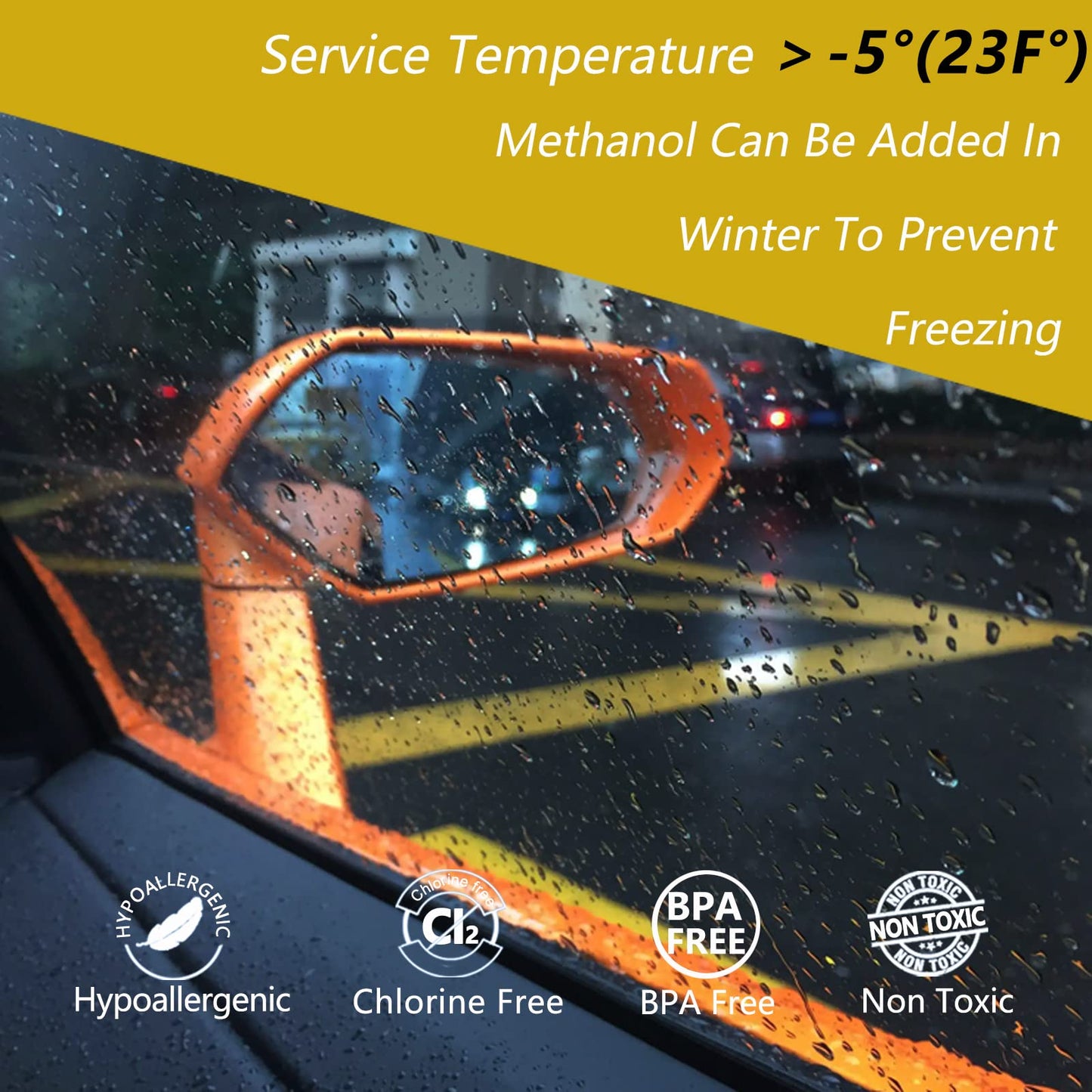 Kliveco 100PCS Car Windshield Washer Fluid Tablets,Windshield Wiper Fluid,1 Pack Makes 105 Gallons,1 Piece Makes 1.05 Gallons(Winter: Use With De-icer or Methanol)