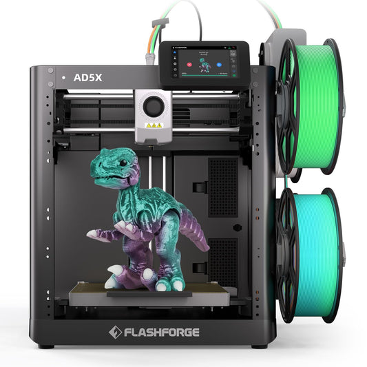 FLASHFORGE AD5X Multi-Material 3D Printer 4-Color Printing, 600mm/s Speed 1-Click Print with DIY IFS Creations, Full-Auto Calibration & Filament Backup, AD5X- Multi-Color Productivity Booster