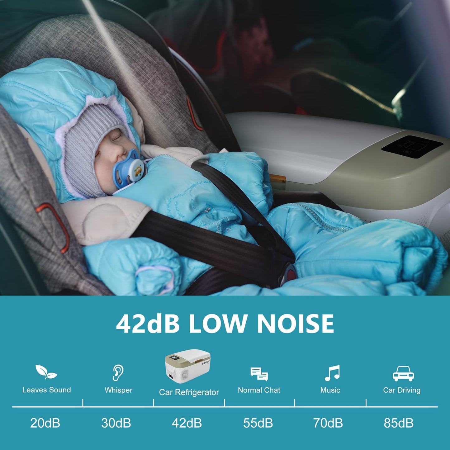 EUHOMY 12 Volt Refrigerators, 17QT Car Refrigerator APP Control, Car Fridge with 12/24V DC & 110-240V AC, Portable Refrigerator Freezer Fridge Cooler for Car, RV, Camping, Travel, Fishing, Outdoor Use