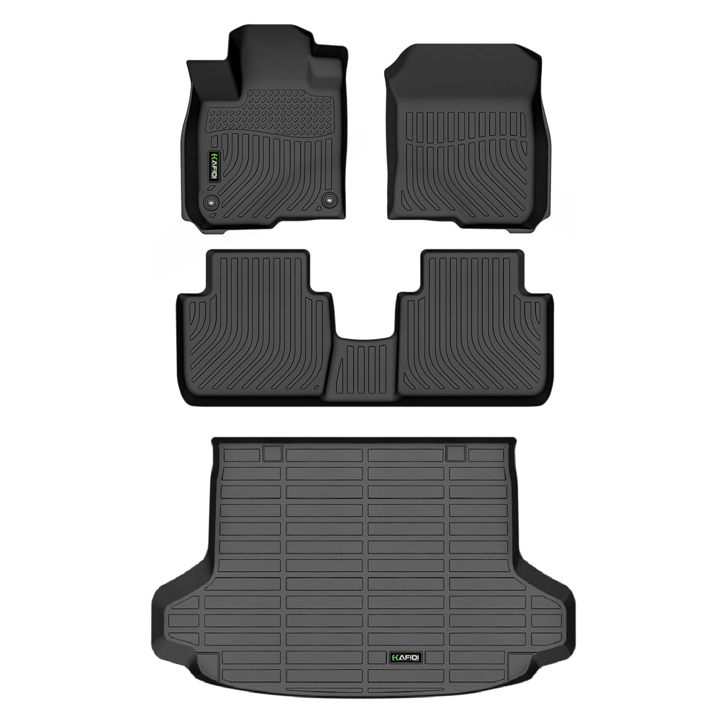 HAFIDI All Weather Car Floor Mats & Cargo Liner for Honda HR-V 2023 2024 2025 2026 /HR-V Hybrid 2023 2024 2025 2026 Custom Fit Full Set Accessories - Black