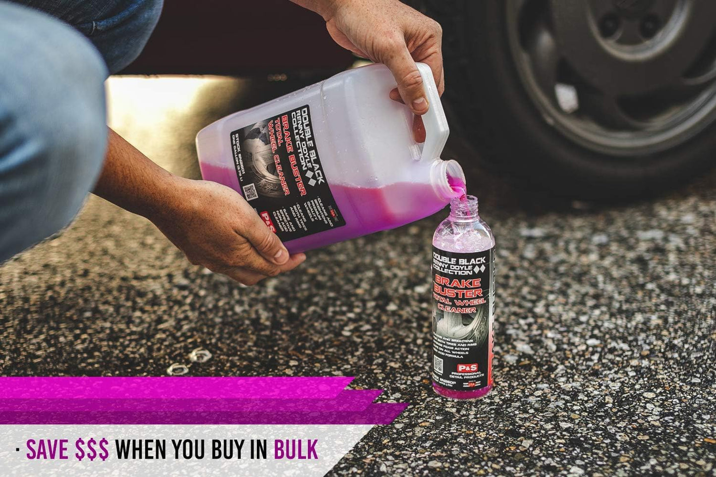 P & S Professional Detail Products Brake Buster Wheel Cleaner - Non-Acid Formula, Removes Brake Dust, Dirt, & Corrosion