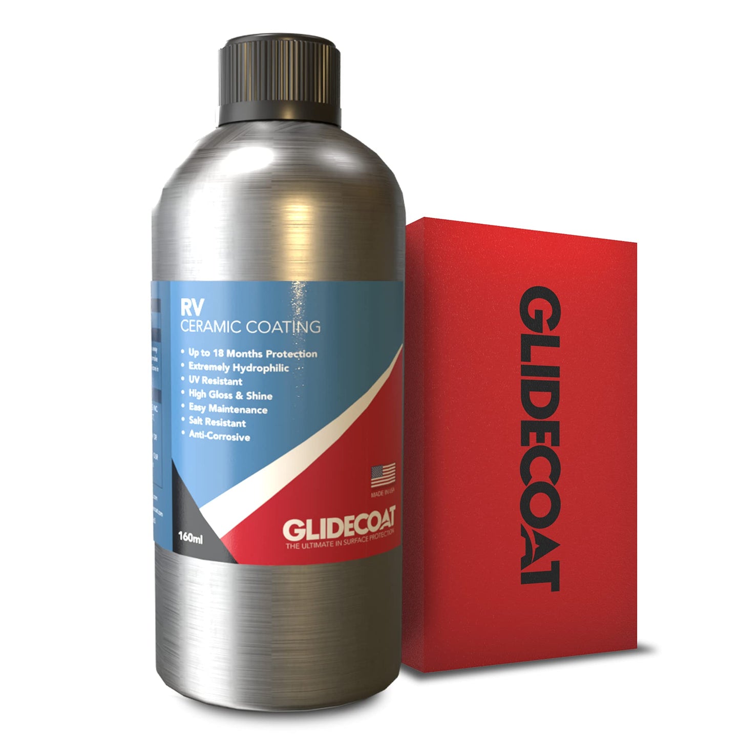 Glidecoat RV Ceramic Coating (160ml) - 9H Ceramic Coating for RVs, Aircraft, Cars & More - Better Than RV Wax and More Durable than Regular Ceramic Coating for Cars - Finest Nano Coating for the Road