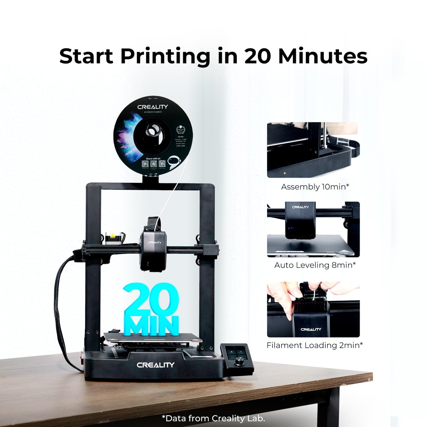 Creality Ender 3 V3 SE 3D Printer, 250mm/s Faster FDM 3D Printers with CR Touch Auto Leveling, Sprite Direct Extruder Auto-Load Filament Dual Z-axis & Y-axis, Printing Size 8.66 * 8.66 * 9.84 inch