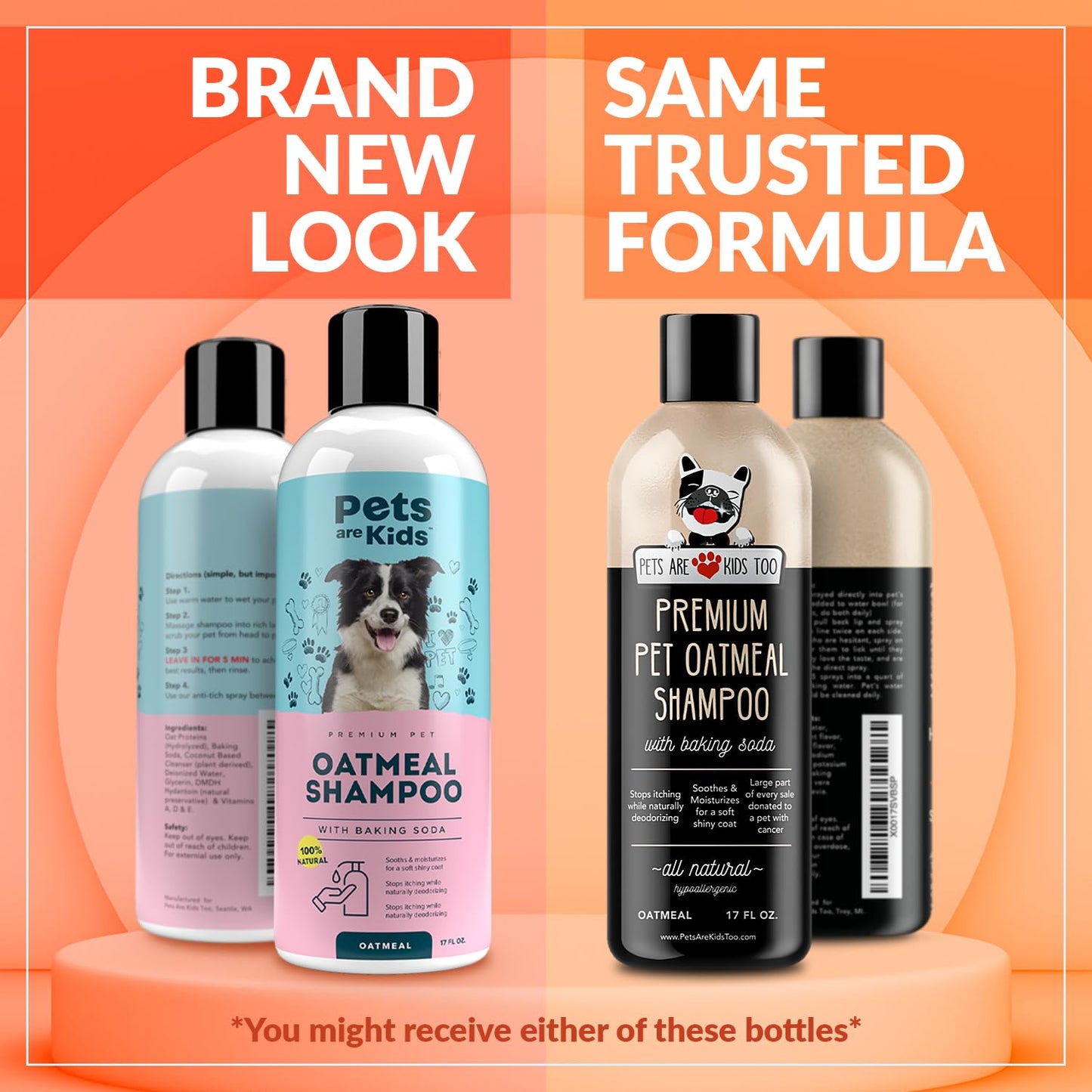 Pets Are Kids Too Oatmeal Dog Shampoo Baking Soda Hypoallergenic Anti Itch Moisturizing Soothing Deodorizing Pet Care Safe Puppy Shampoo Sensitive Skin Cat Shampoo - Coconut Based Cleanser 17 fl oz