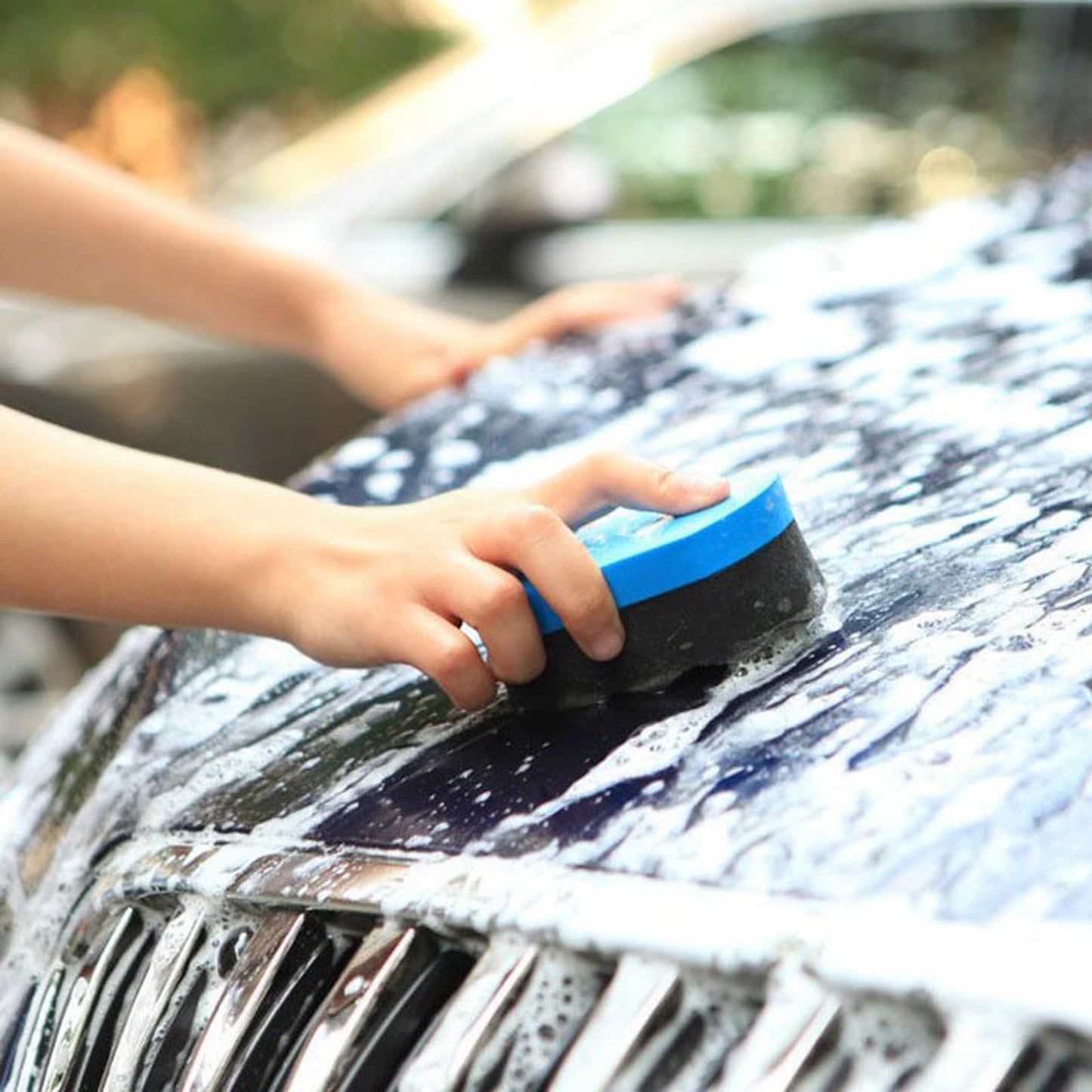 3Pcs Tire Shine Applicator Pads - Perfect for Applying Tire Shine, Wet, Gel, or Balm - Durable and Reusable Cleaning Foam Sponge