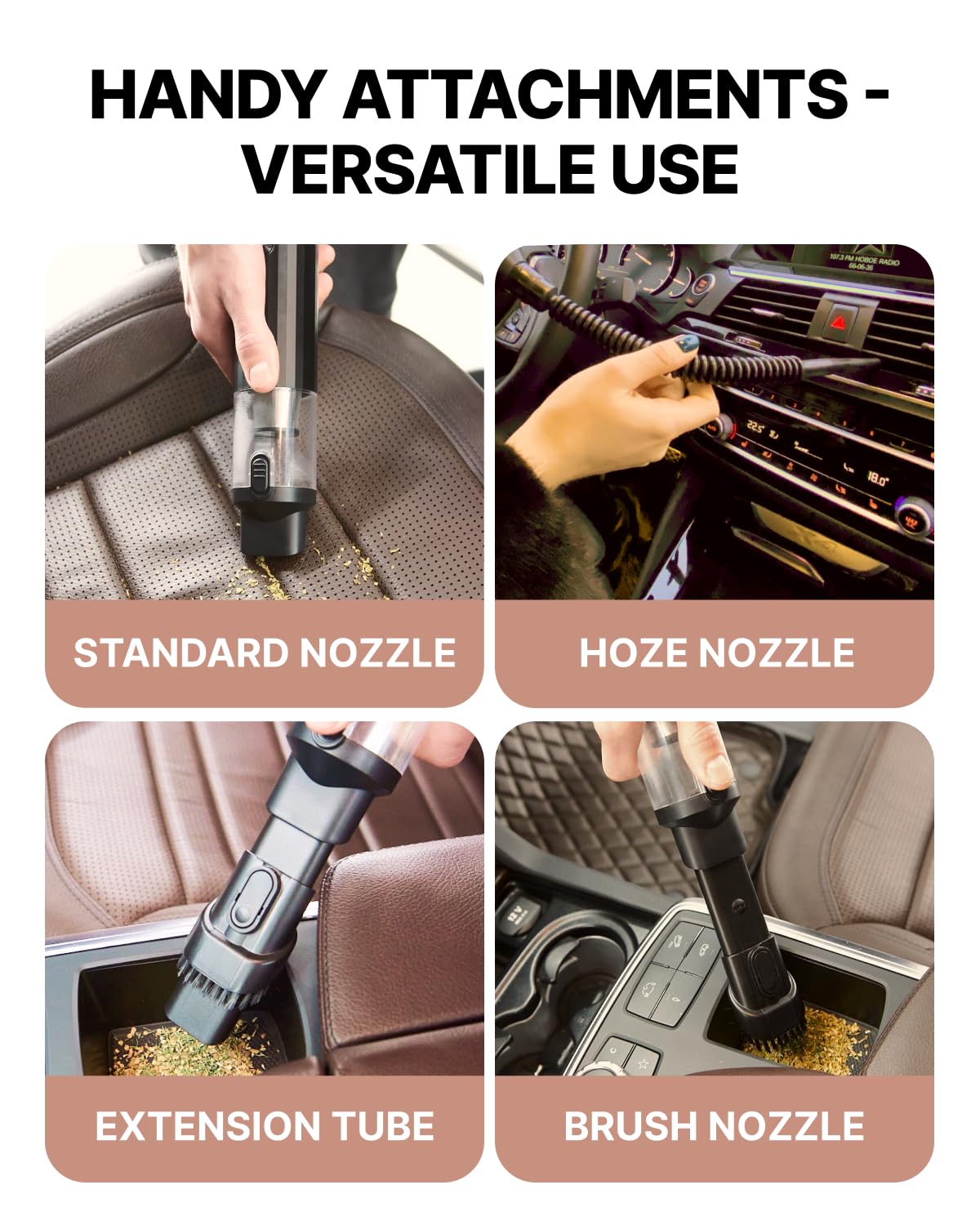 Owleys Portable Car Vacuum Cleaner (Hard Black)