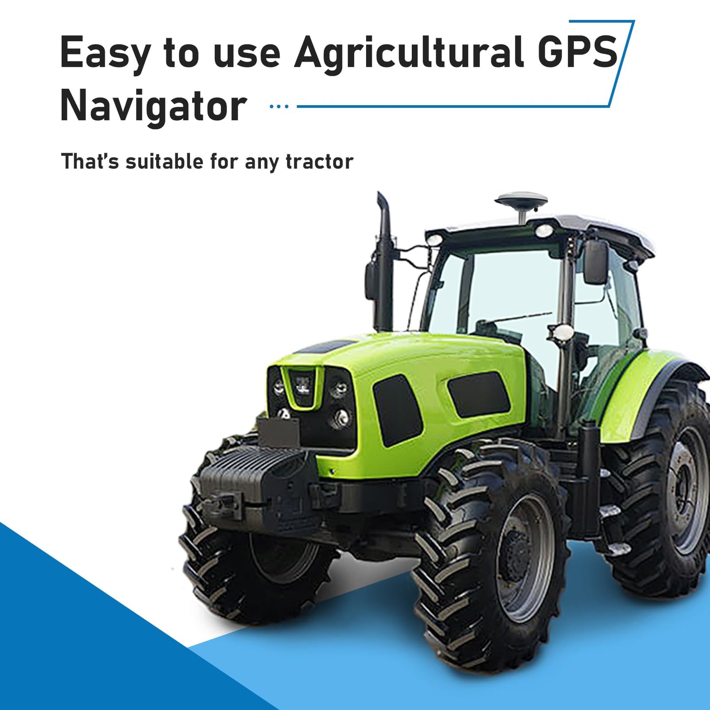 Tractor Guidance System with Precision AG Software, Android10 Tablet, 4-inch High Accuracy by PPP, 1-inch by CORS, A-B line Guidance Compatible with Any Tractor CAT. John-Deere...JY100 New