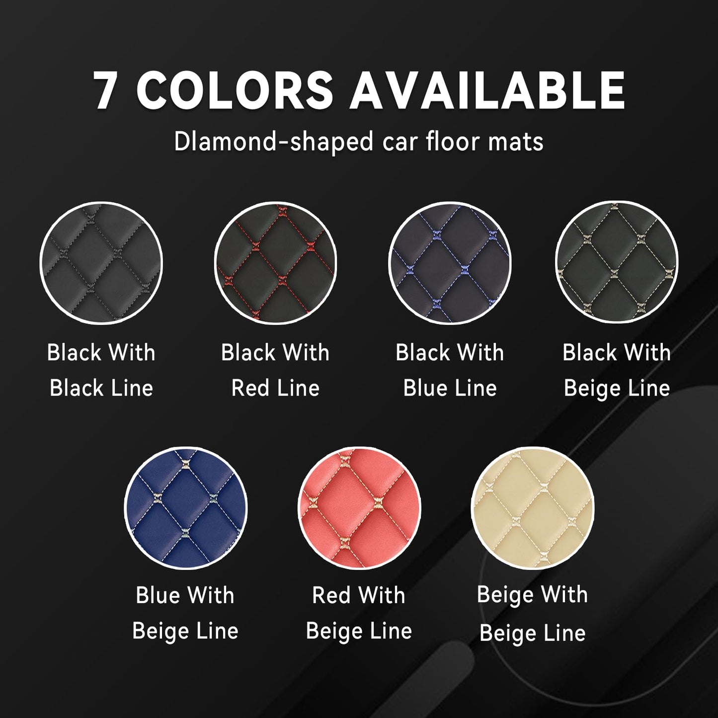 Car Floor Mat for Nissan Altima 2013-2018,Nappa Leather Full Coverage Auto Floor Mats All Weather Luxury Floor Liners(Black Red,Full Set)