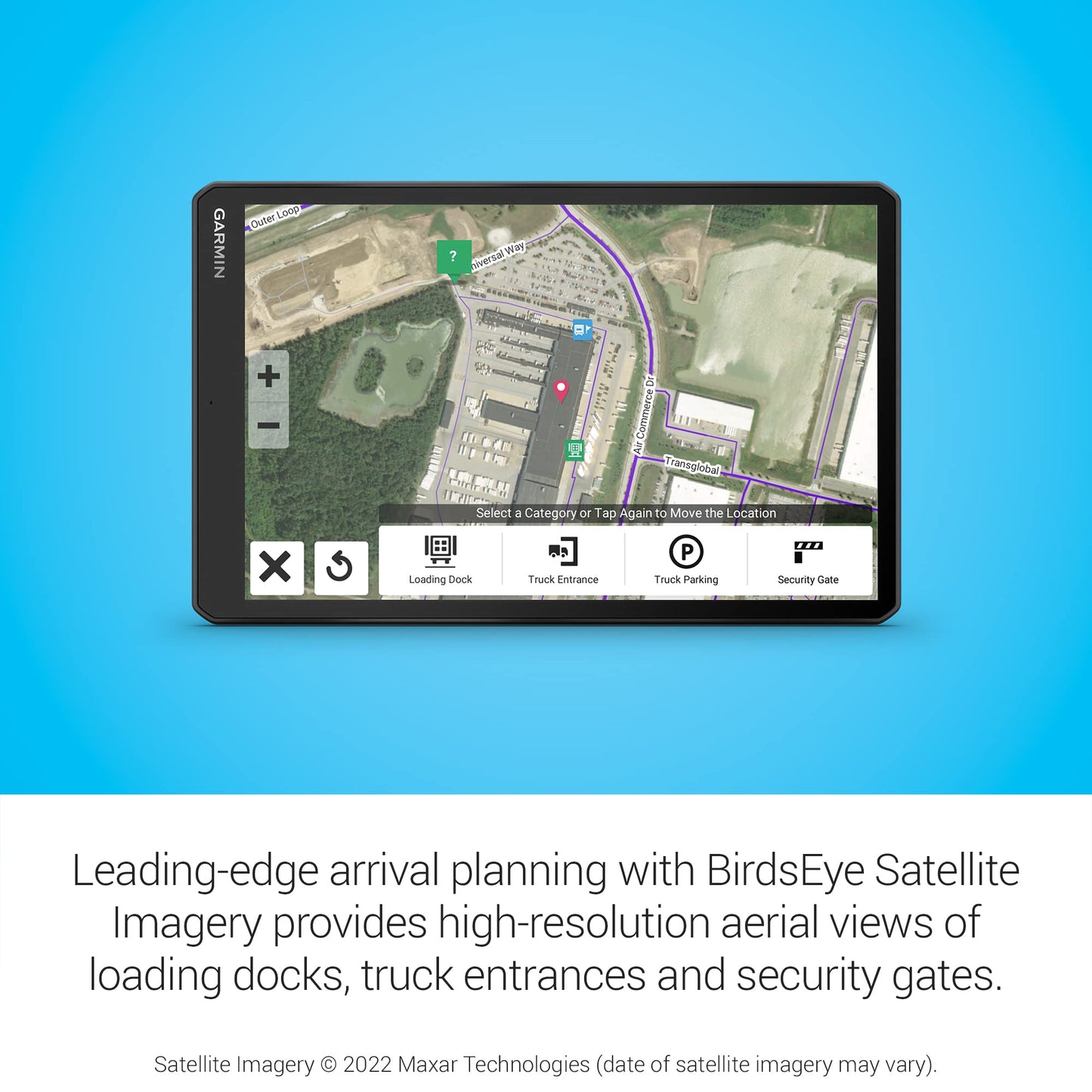 Garmin dēzl OTR1010, Extra-Large, Easy-to-Read 10” GPS Truck Navigator, Custom Truck Routing, High-Resolution Birdseye Satellite Imagery, Directory of Truck & Trailer Services