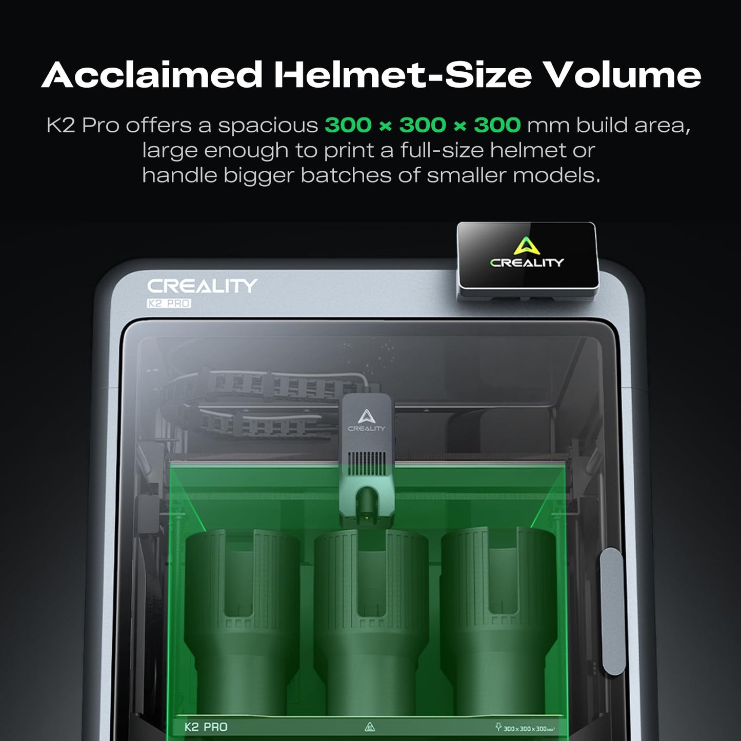 Creality K2 Pro Combo (A) 3D Printer, Multicolor 3D Printer with CFS, 600mm/s Max High-Speed, Dual AI Camera, Fully Assembled Auto Leveling, 300x300x300mm Large Print Volume, for Pros & Hobbyists