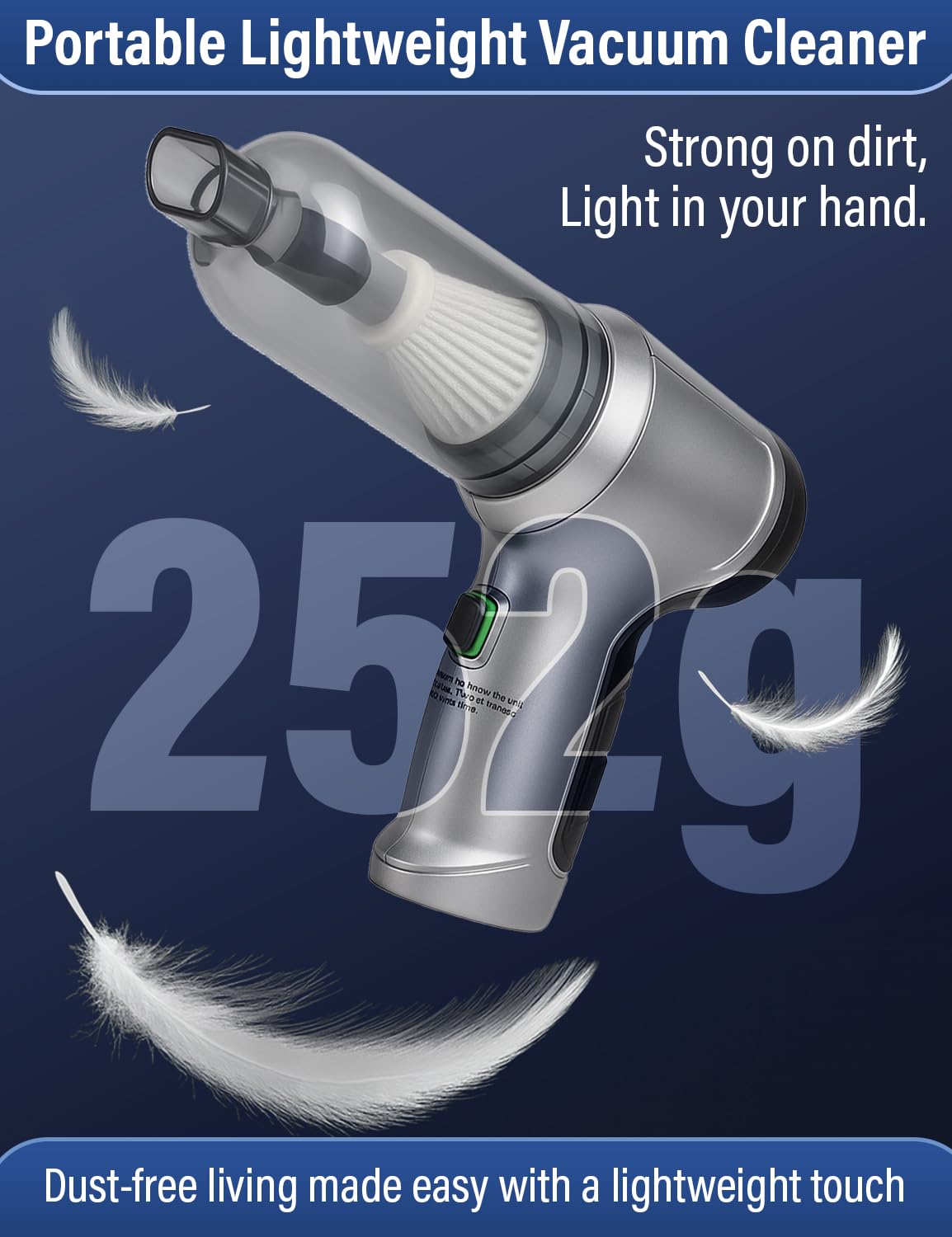 EcoNour 3-in-1 Cordless Handheld Car Vacuum Cleaner – 120W Power, 12,000Pa High Suction, Dual Rechargeable Batteries – Portable Dust Buster for Car, Home & Pet Hair