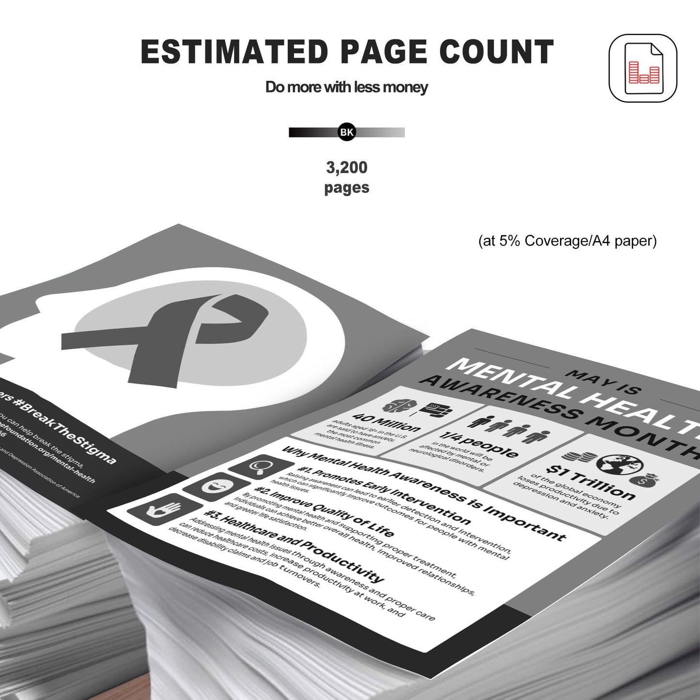 3 Pack E20 Black Toner Cartridge Replacement for Canon E20 Work with PC 100 / 300 / 400 / 530 / 700 / 900 Series| E20