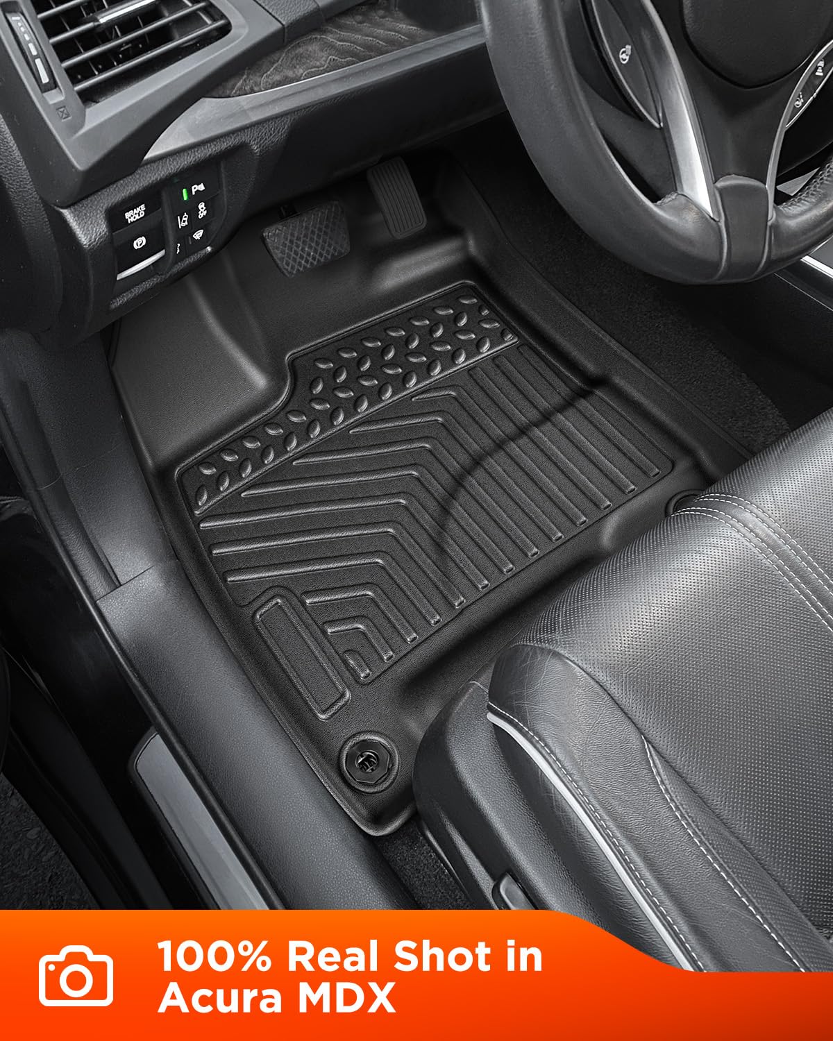 Liner Master® for Acura MDX 2014 2015 2016 2017 2018 2019 2020 Floor Mats(Excluding Hybrid and 6-Seat Models) Fit 1st 2nd & 3rd Row with Cargo Liner All Weather Automotive Accessories for MDX 7 Seats