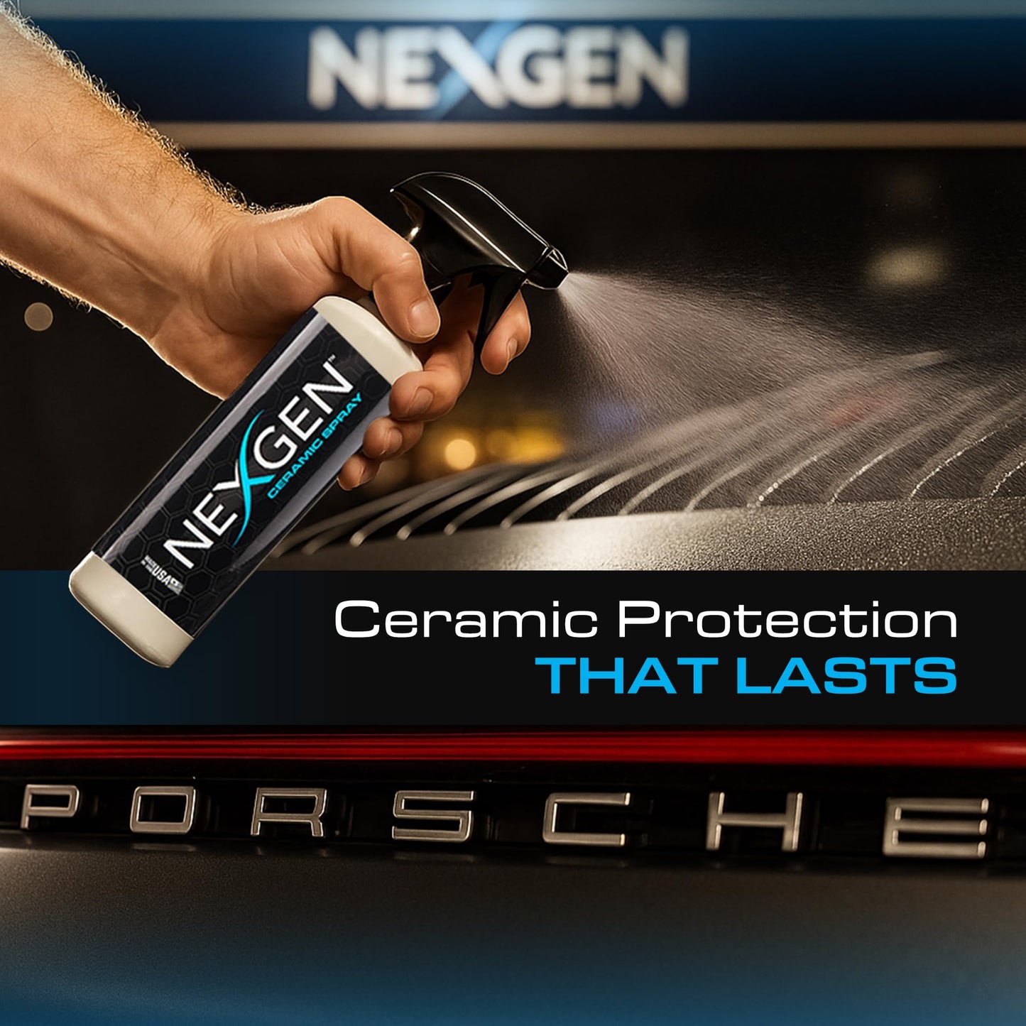 Nexgen Ceramic Spray Silicon Dioxide — Easy to Apply, Ceramic Coating Spray for Cars — Professional-Grade Protective Sealant Polish for Cars, RVs, Motorcycles, Boats, and ATVs — 1 Gallon Jug