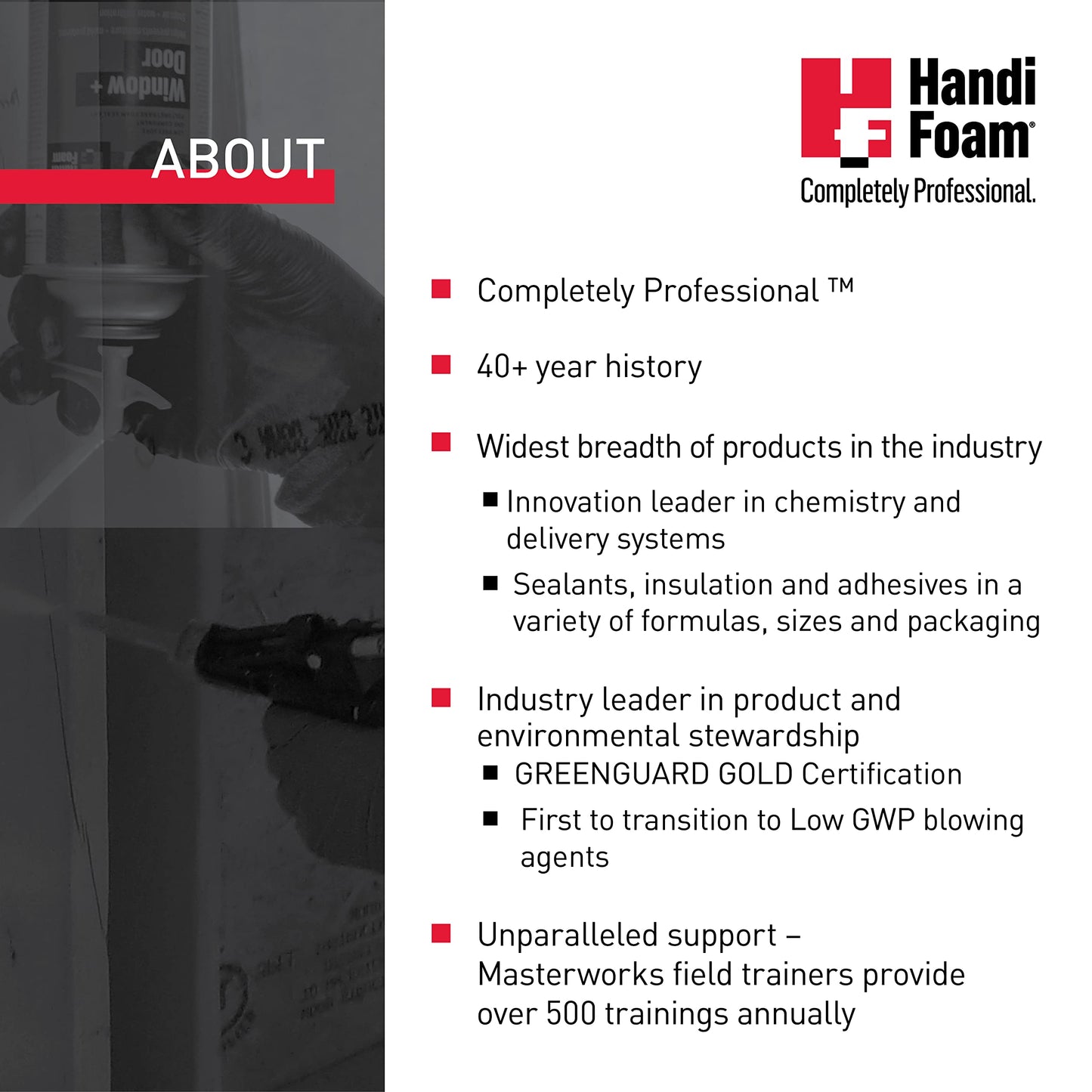 HANDIFOAM (HFO) Cylinder Foam SEALANT W/Accessories I-260