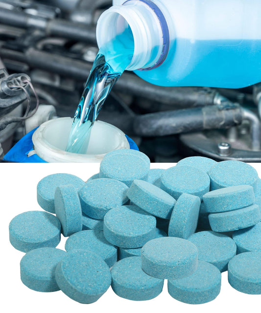UBOG 50PCS Windshield Washer Fluid,Windshield Washer Tablets,Car Accessories Windshield Washer Fluid Concentrate,Car Windshield Washer Fluid,Automotive Glass Cleaner,Use for Remove Windshield Stains