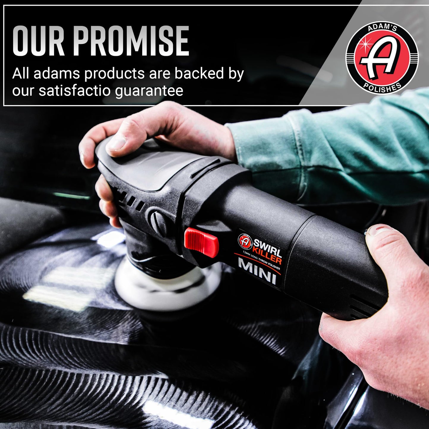 Adam's Polishes Swirl Killer 12mm Car Buffer Polisher Kit, Orbital Polishing Paint Correcting Tool, Car Scratch Remover, Correcting Polish, Use Post Car Wash Clay Bar & Pre Wax or Ceramic Coatin