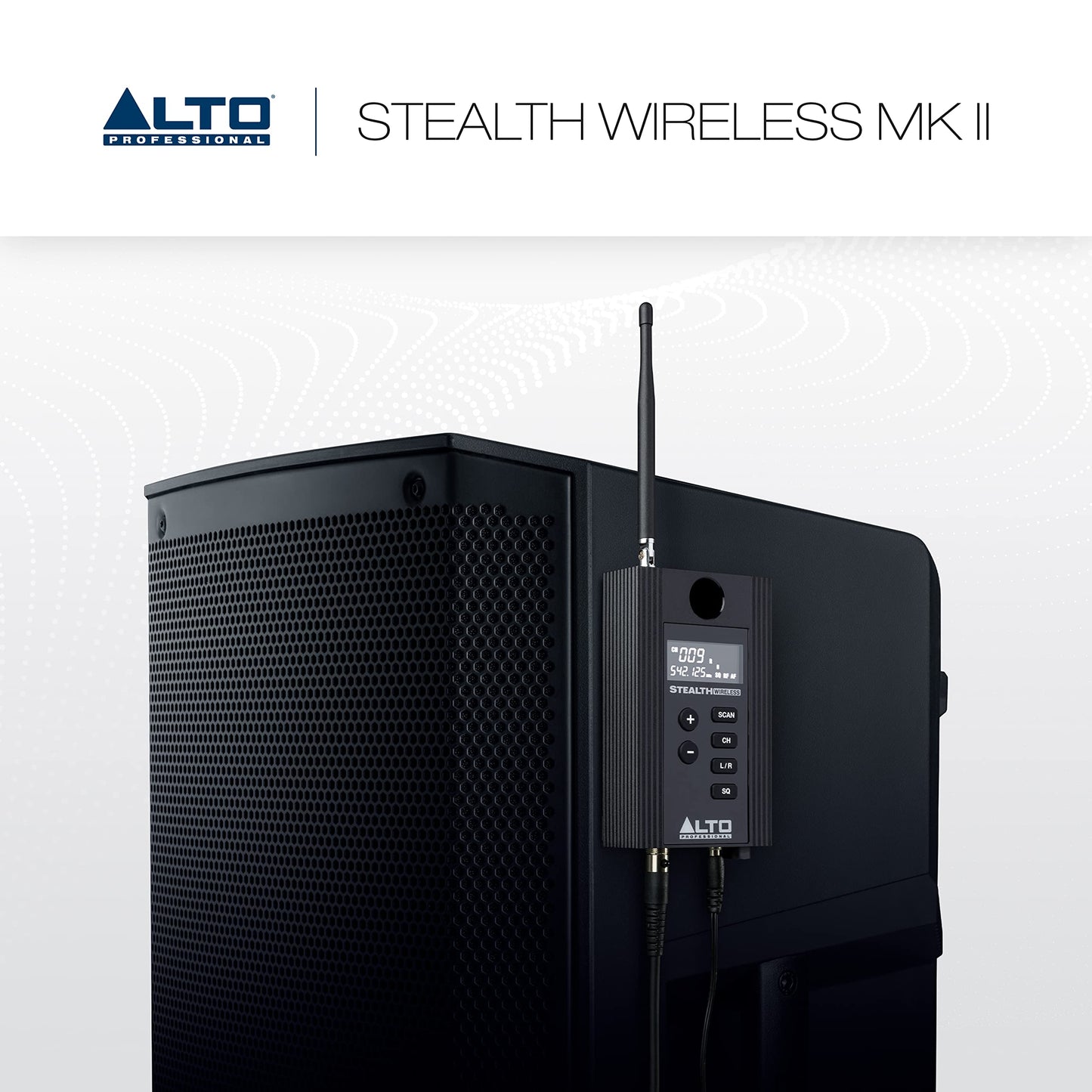 ALTO Stealth Wireless MKII UHF Stereo Wireless Audio System for Active Speakers with Transmitter and 2 Receivers, 2 XLR Ins, Expandable