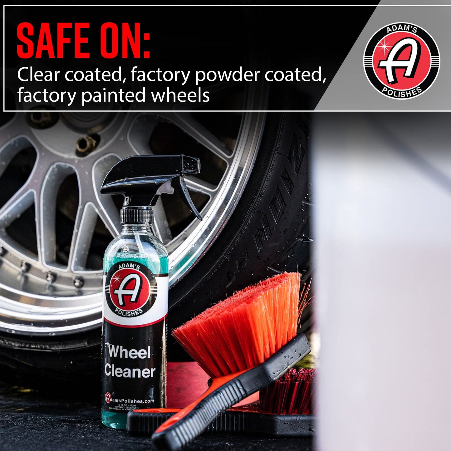 Adam's Polishes Wheel Cleaner 5 Gallon - Tough Wheel Cleaning Spray For Car Wash Detailing | Rim Cleaner & Brake Dust Remover | Safe On Chrome Clear Coated & Plasti Dipped Wheels | Use w/Wheel Brush