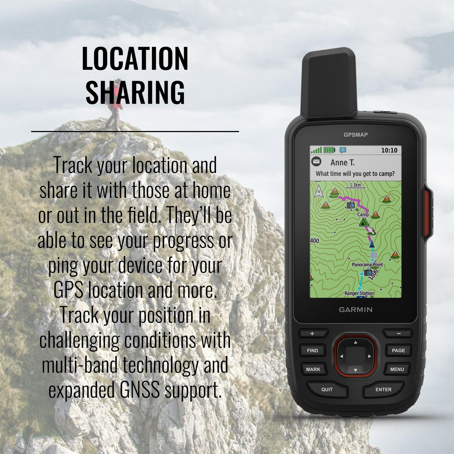 Garmin GPSMAP 67i Rugged Hiking GPS Handheld, Premium inReach Satellite Technology, 425 Hr of Battery Life, Two-Way Messaging, Interactive SOS, Mapping Bundle with Accessories