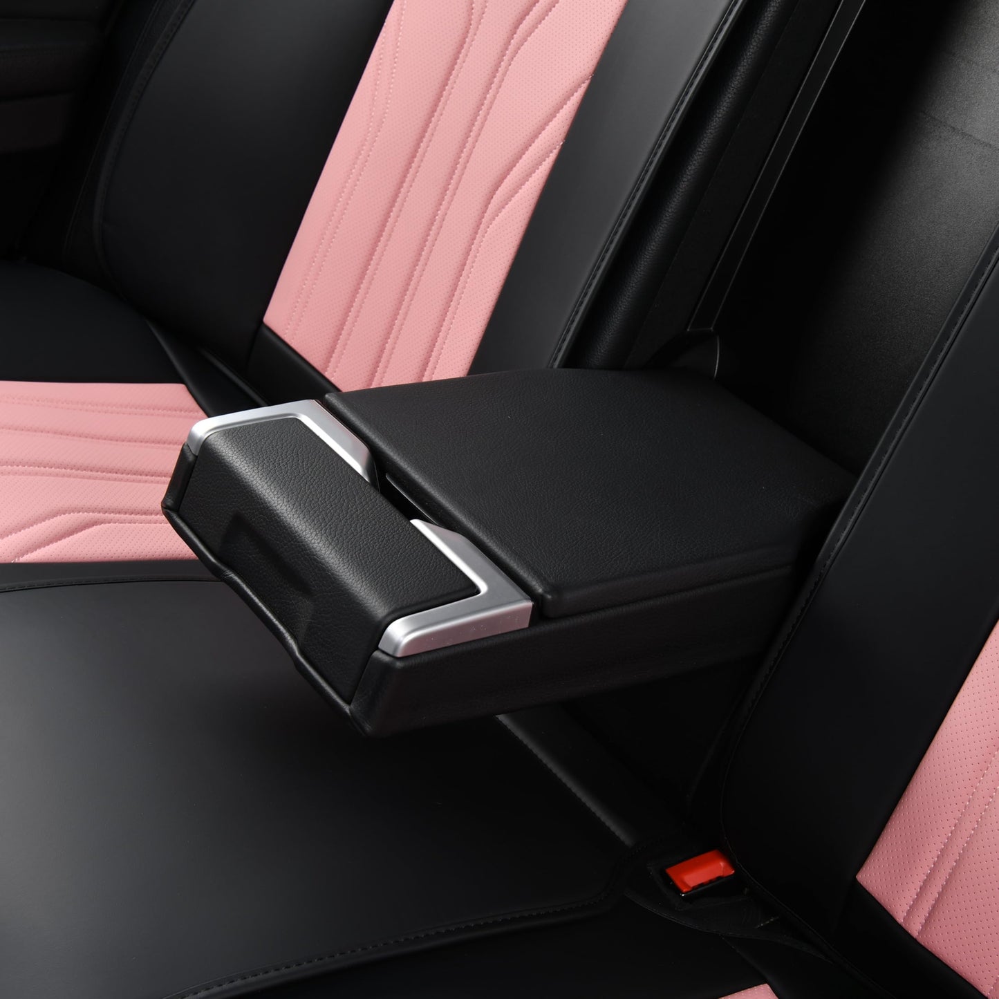 FLORICH Leather Seat Covers, Car Seat Covers Full Set, Car Seat Protectors 5 Seats, Pink Driver Seat Covers Fit for Most Cars Trucks SUV