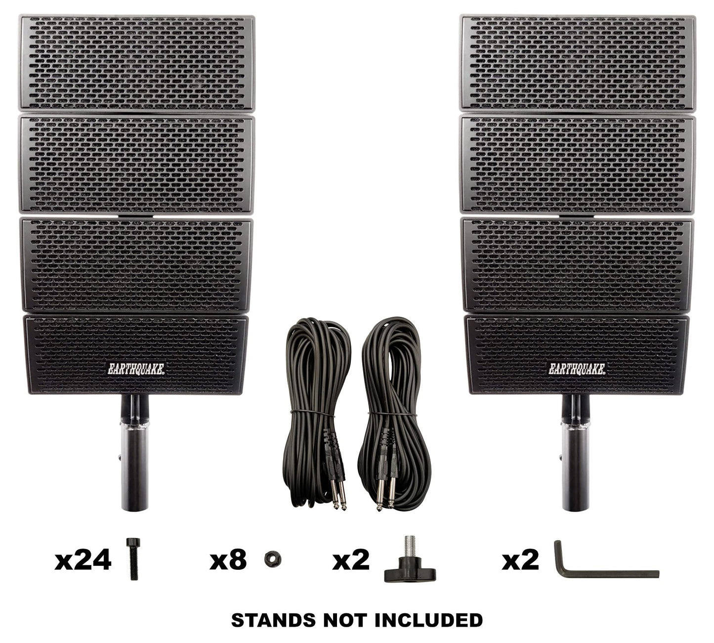 Earthquake Sound DJ-Array Gen2 4x4" Line Array Loudspeaker System, Set of 2, Black
