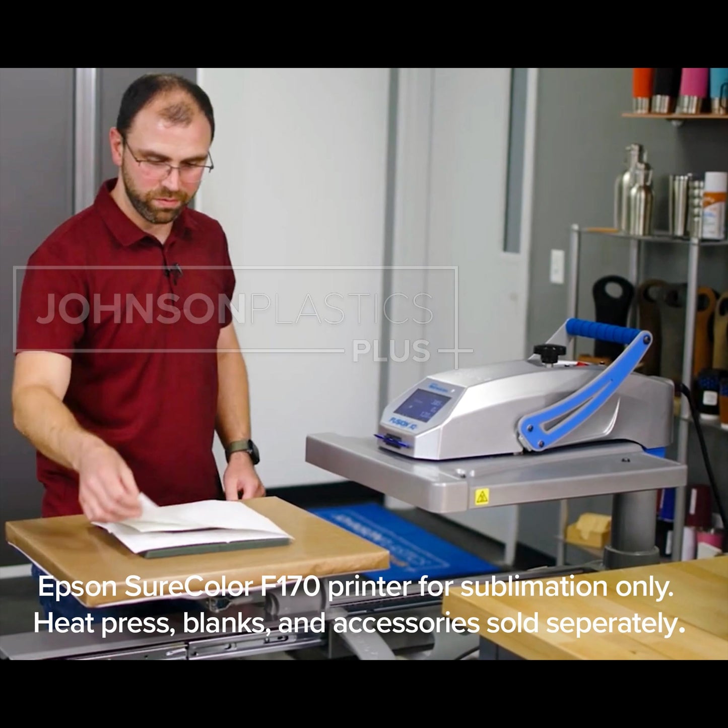 Epson SureColor F170 Dye-Sublimation Printer. Includes Full Set of Ink, User Guide, AC Power Cable, Sublimation Starter Kit, Thermal Tape, 8.5" x 11" & 8.5" x 14" Paper SCF170