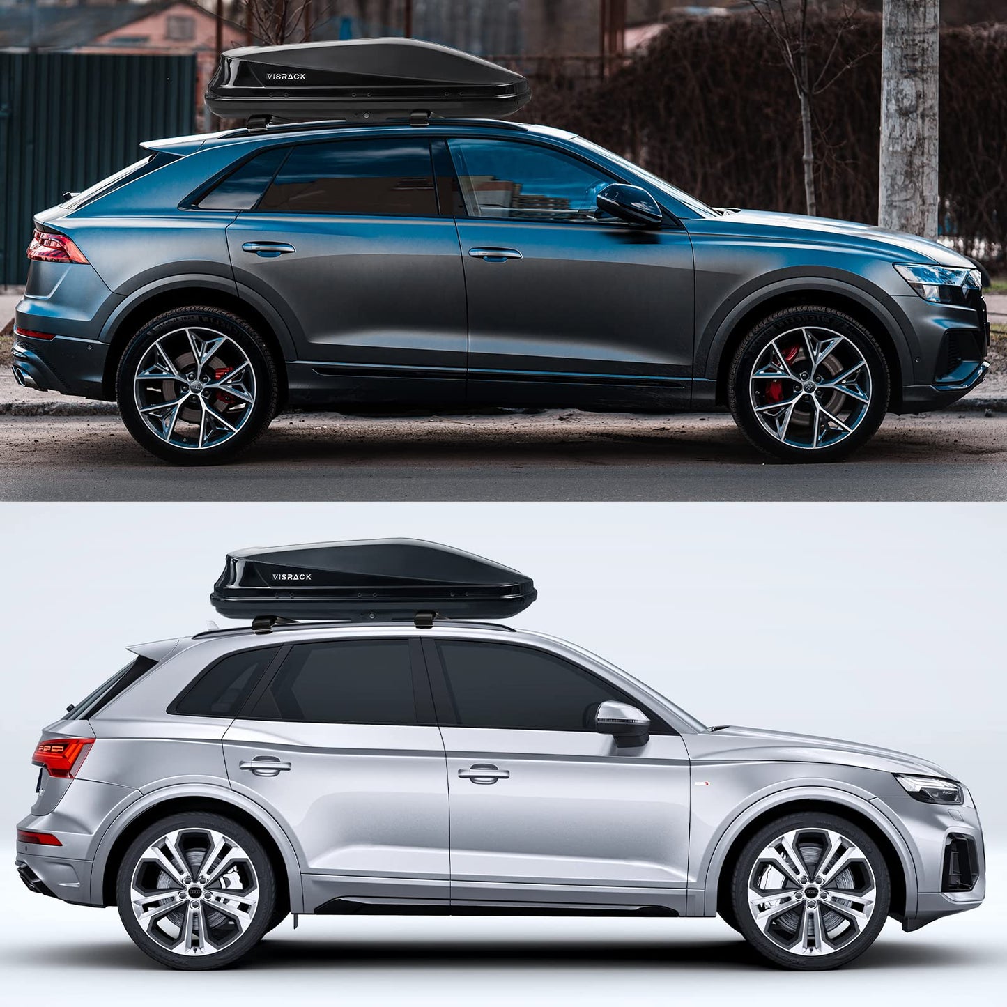 Rooftop Cargo Carrier Box, Large Hard Shell Roof with Security Keys, Waterproof Rooftop Cargo Box, 62 (L) x 31 (W) x 15(H) Inches, 14 Cubic Feet, Black (Tool-Free Install)