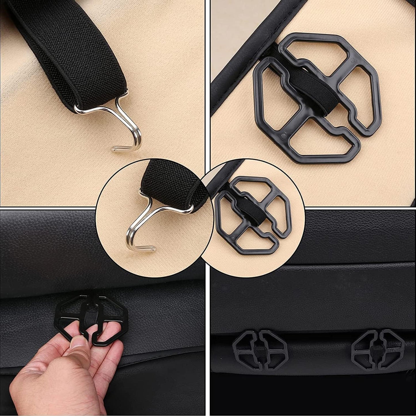 Coverado Car Seat Covers Full Set, Seat Covers for Cars, Car Seat Covers Front Seats and Back Car Seat Protector Waterproof, Leather Car Seat Cushion Universal Fit for Most Cars Blue