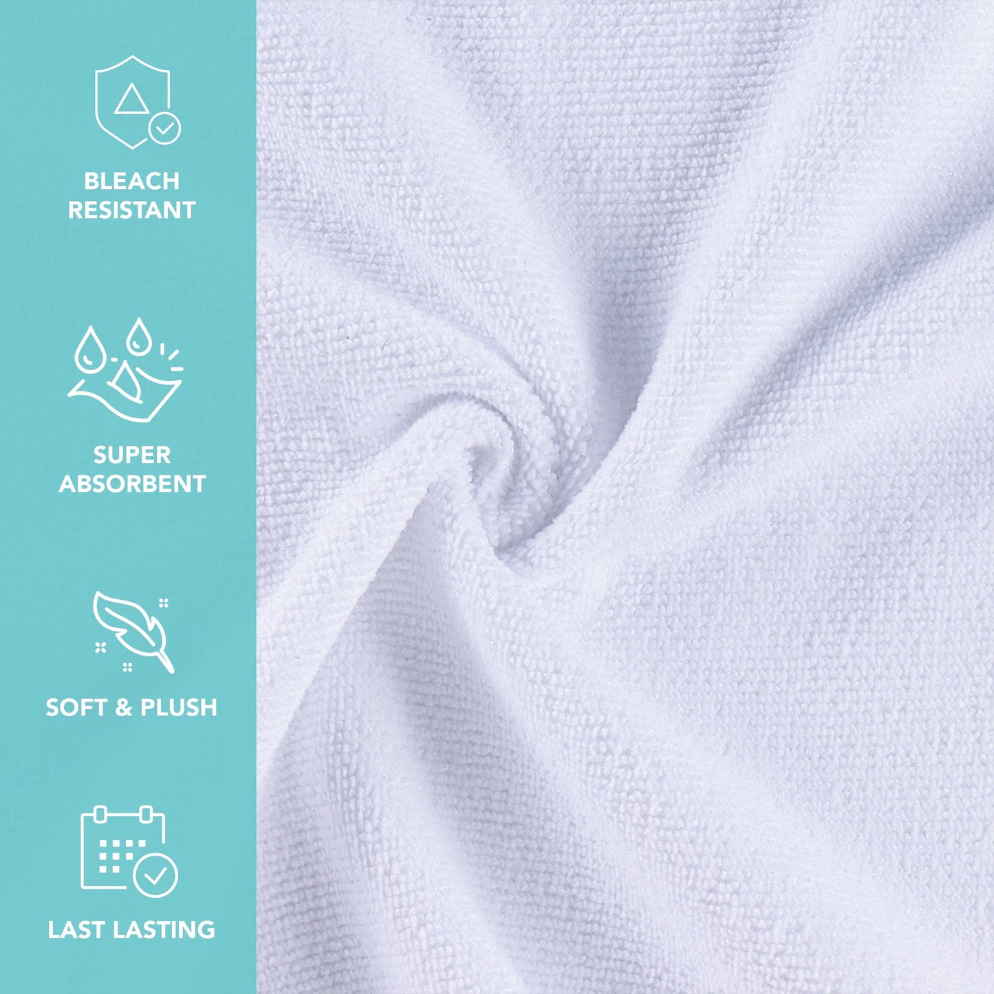 Arkwright Bleach Proof Salon Towels Bulk - Case of 144 - Ultra Soft, Gentle Microfiber, Highly Absorbent & Quick Dry Spa Facial Towel for Hair Stylist, Nail Shop, and Esthetician, 16 x 27 in, White
