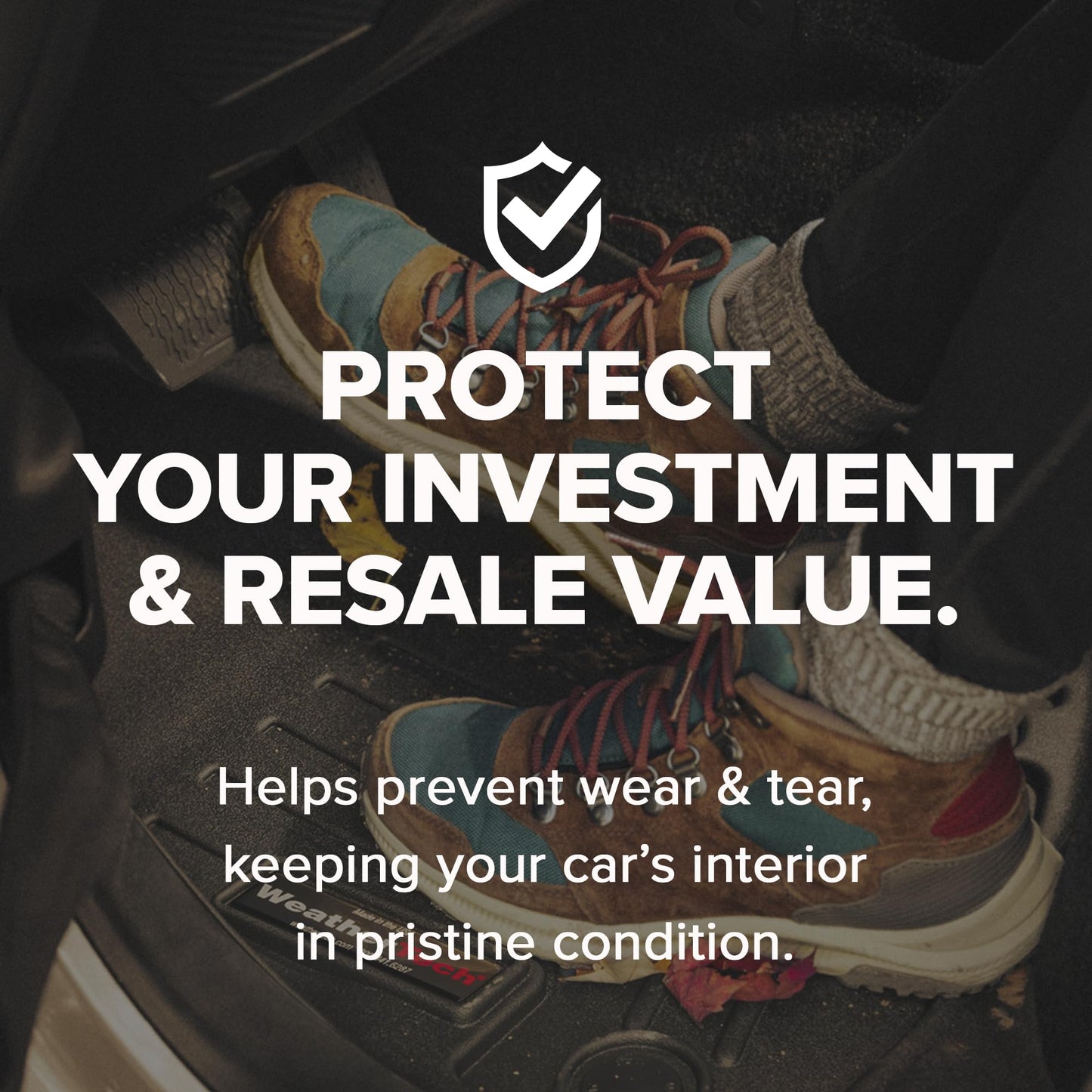 WeatherTech Custom Fit FloorLiners for Toyota Camry - 1st & 2nd Row (441230-1-4), Black