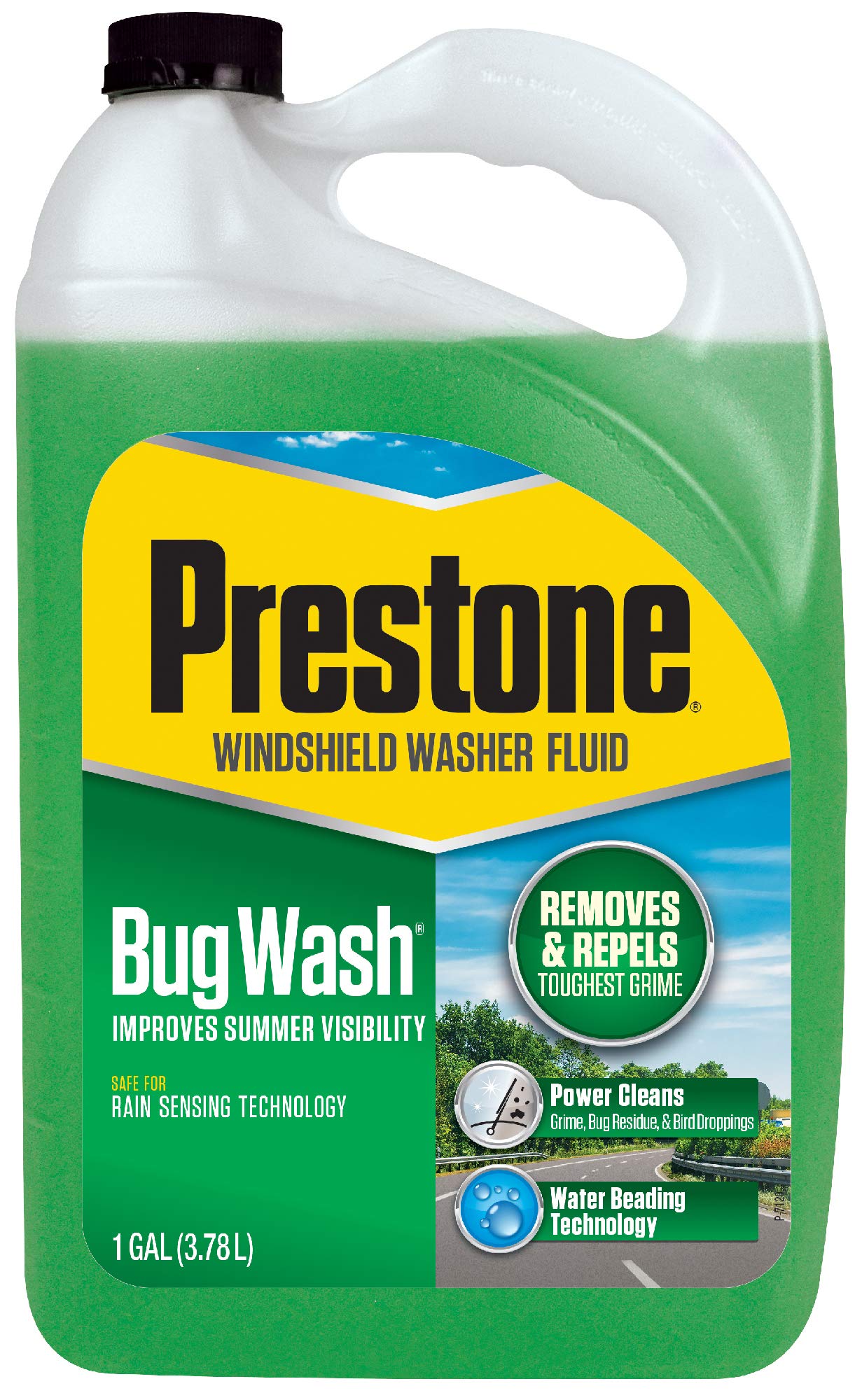Prestone AS657-6PK Bug Wash Windshield Washer Fluid, 1 Gallon (Pack of 6)