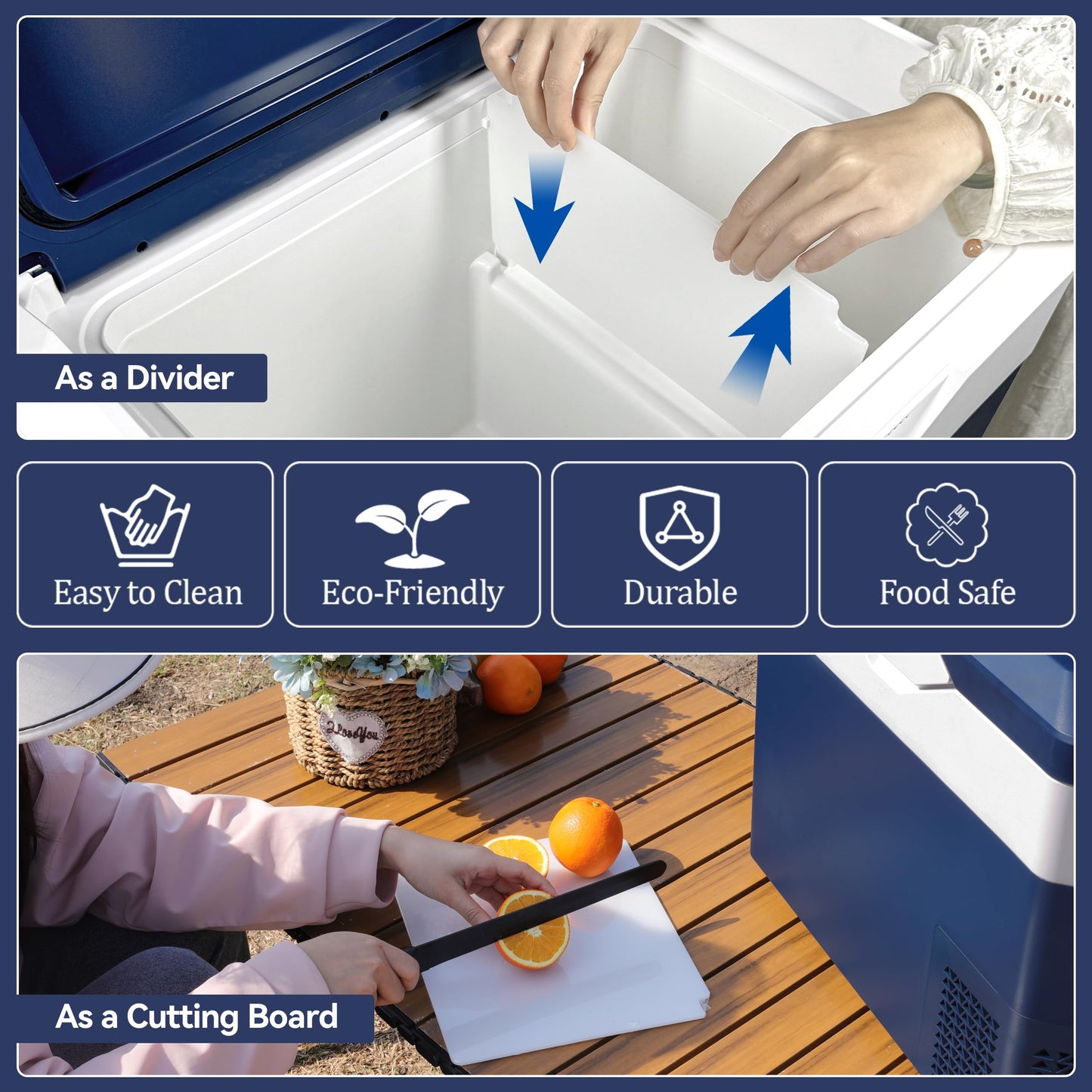 Megiu Car Refrigerator Portable 12V Fridge 32 Quart 12 Volt Freezer Compressor Cooler 12V/24V DC 110～240 V AC for Truck Van RV Camper SUV and Home Use