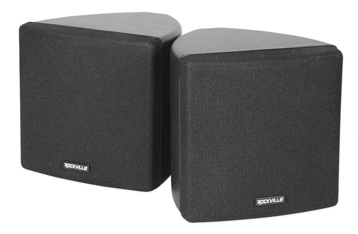 Rockville Commercial Restaurant Bluetooth Amplifier+(6) 3.5" Black Cube Speakers