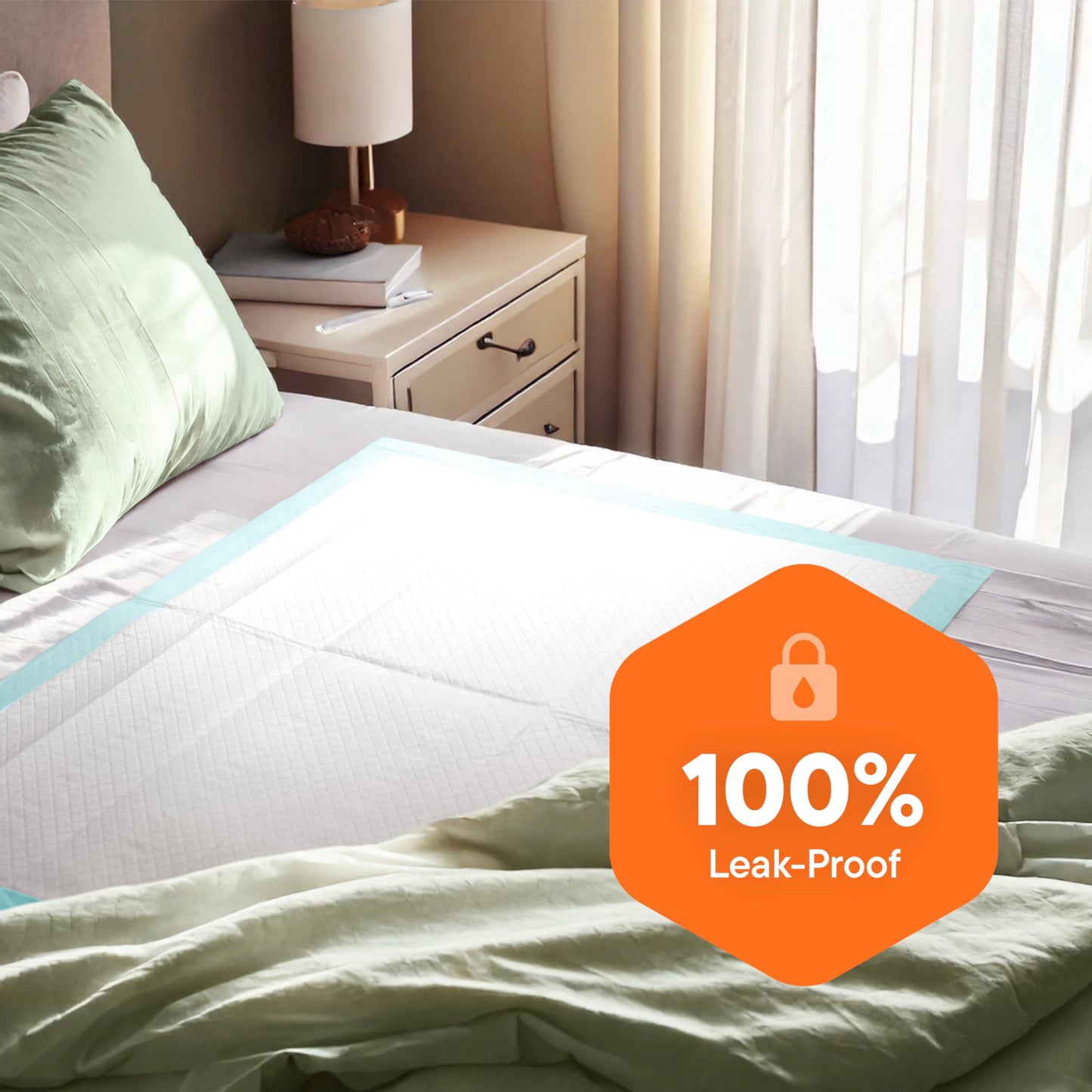 Chucks Pads Disposable [50-Pack] Underpads 23x36 Incontinence Chux Pads Absorbent Fluff Protective Bed Pads, Pee Pads for Babies, Kids, Adults & Elderly | Puppy Pads Large for Training Leak Proof