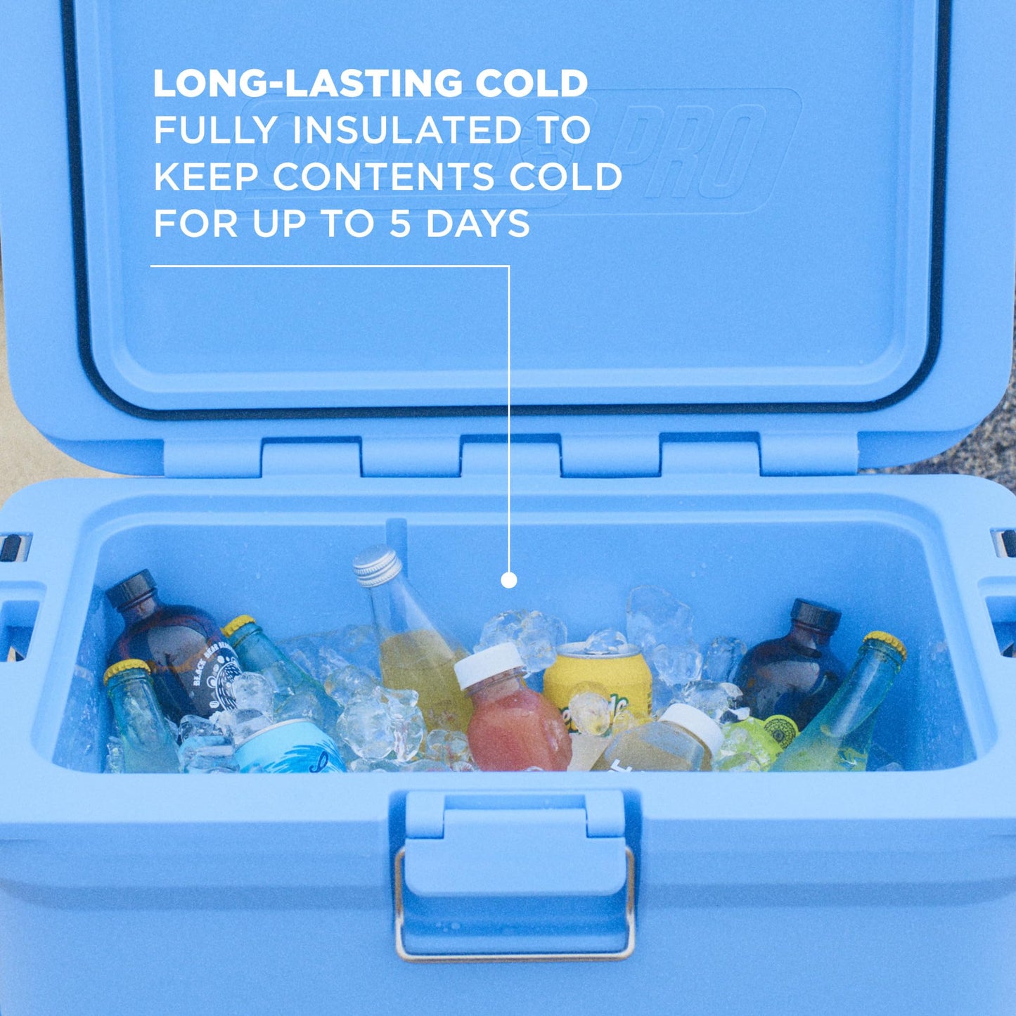 Coleman Pro Heavy-Duty 55qt Wheeled Ultra-Light Premium Hard Cooler, Extra-Thick Insulation Keeps Ice up to 5 Days, 92-Can Capacity, Heavy-Duty Wheels