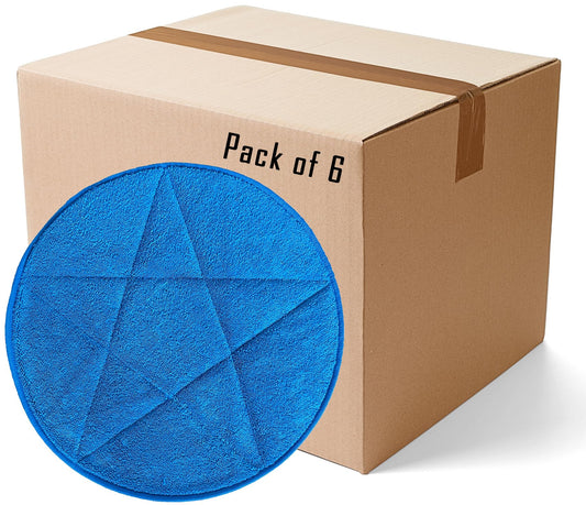 All-Star Microfiber Carpet Bonnets | 21" Blue - 6 Pack