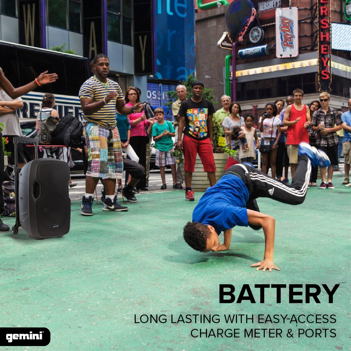 Gemini 12” 1500W Wireless Battery-Powered Bluetooth PA Speaker with Mic & Guitar Inputs, USB/SD/FM – Rugged Pro Audio for Outdoor Events, Instructors & Musicians (AS-12TOGO)