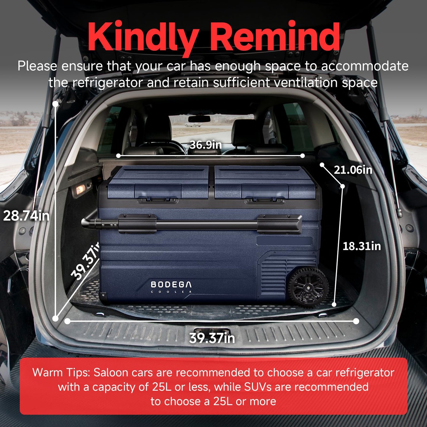 BODEGACOOLER 12 Volt Car Refrigerator, Portable Freezer, Car Fridge Dual Zone WIFI APP Control, 80 Quart(75L) -4℉-68℉Car Cooler, 12/24V DC and 100-240V AC, for Camping, Travel, RV, Outdoor