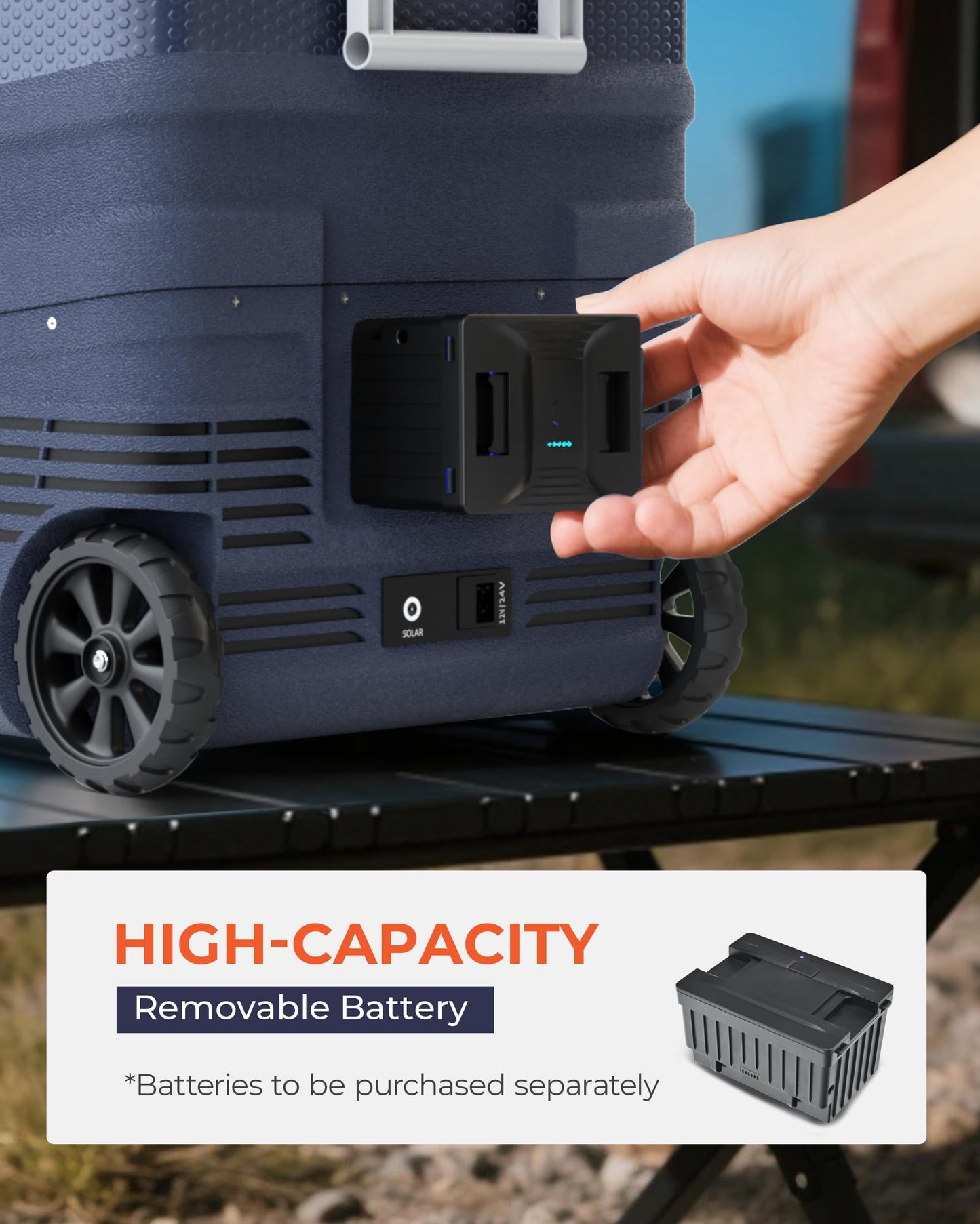 EKOJUCE 12 Volt Refrigerator Portable Fridge - 68 Quart(65L) Electric Cooler with Wheels, 12/24V DC & 100-240V AC, -4℉-68℉, APP Control, 12V Car Fridge for Camping, Boating, Truck, RV, Outdoor, Home