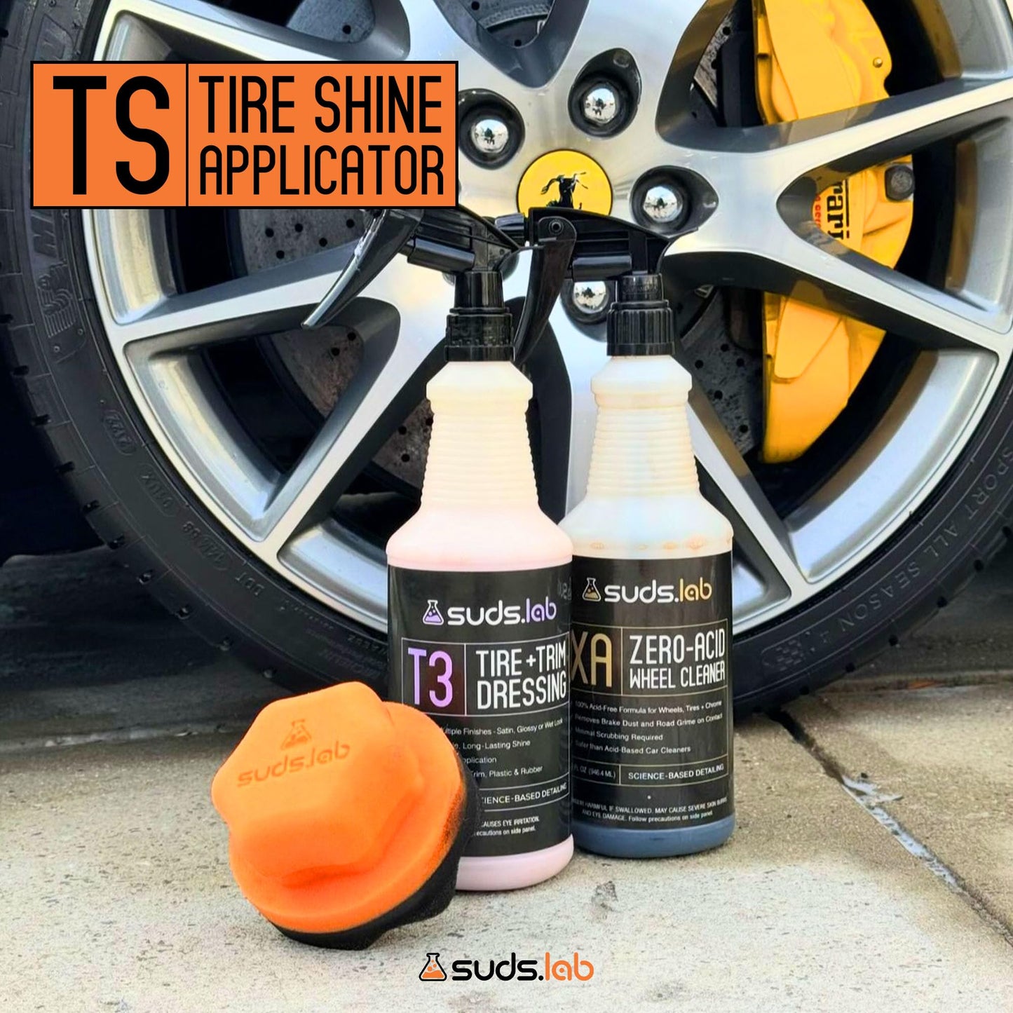 Suds Lab TS Tire Shine Applicator - Reusable Foam Applicator for Tire Treatments - Use with Tire Gel, Tire Shine, Tire Wet, Tire Balm, and More!