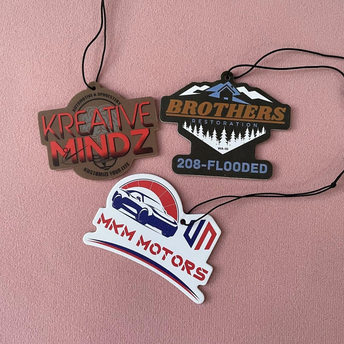 Custom Car Air Fresheners Picture Personalized Scents Air Freshener Car Deco Accessories Promotional Items with Business Logo/Text/Photo (Package: Standard Opp Bag, 200pcs)