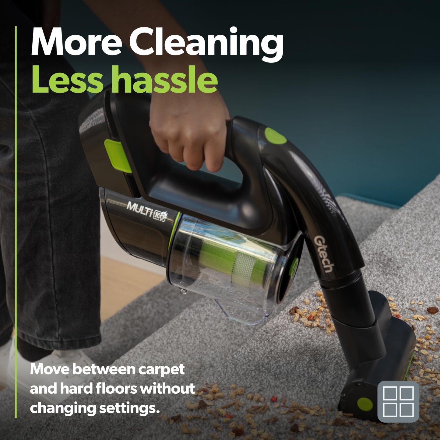 Gtech Multi MK2 K9 Cordless Handheld Vacuum Cleaner - Portable Vacuum Cleaner for Car, Home, and More - Reinforced with Lightweight Aluminum - Rechargeable - Pet Vacuum