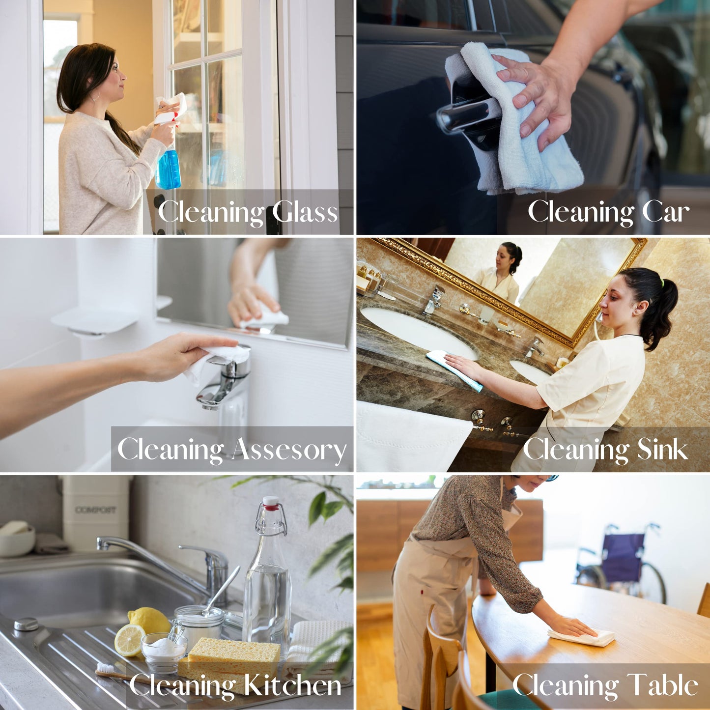 GOLD TEXTILES 480 Pack Economy White Washcloths Set (12x12 inches) - Cotton Blend Commercial Grade Cleaning Rags, Quick Drying & Soft Face Cloths, Fingertip Towels for Bathroom, Spa, Gym, and Kitchen