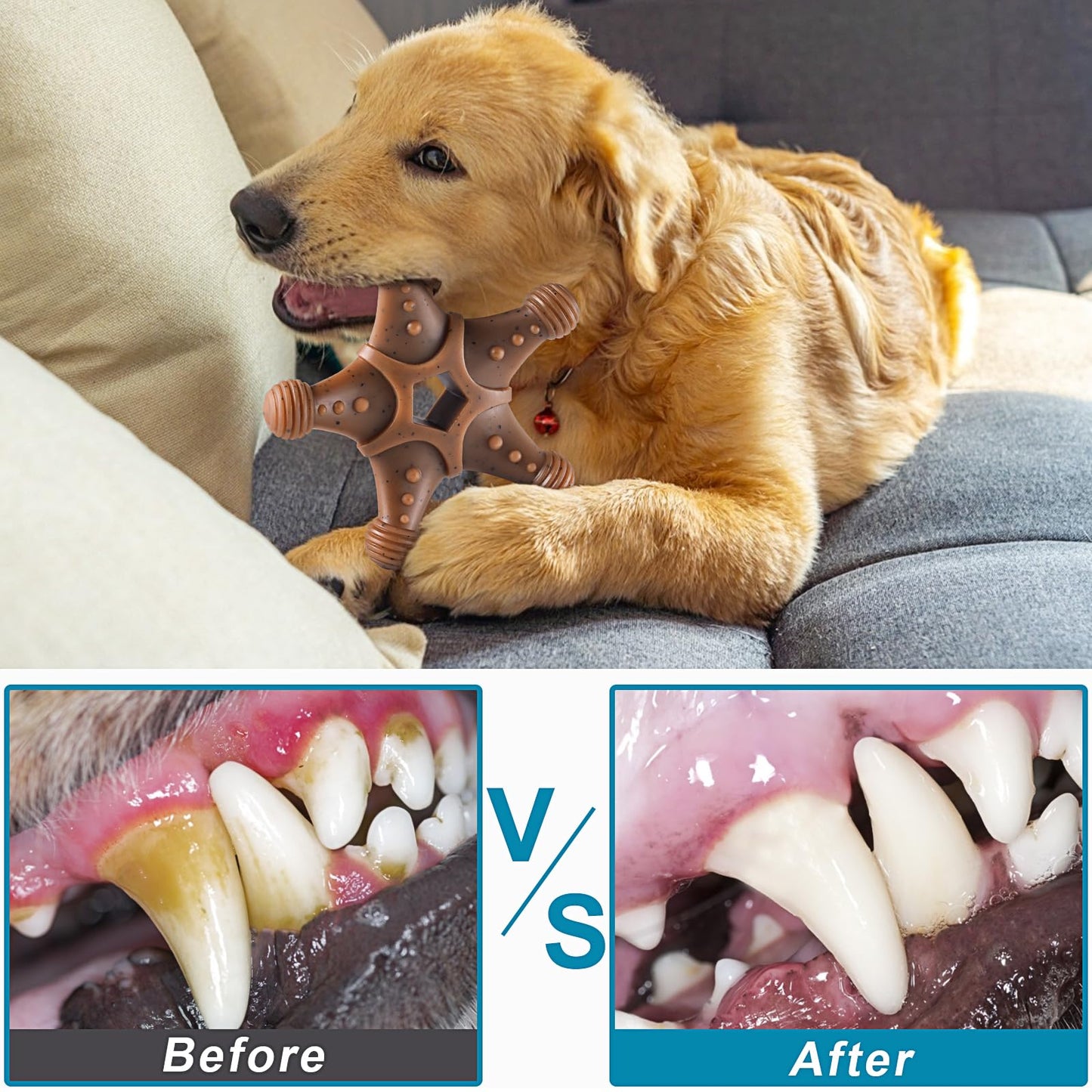 Dog Toys for Aggressive Chewers, Indestructible Toys for Large Dogs, Dog Chew for Large Medium Small Breed, 3 Pack Super Chewer with Tough Nylon, Gift for Dogs