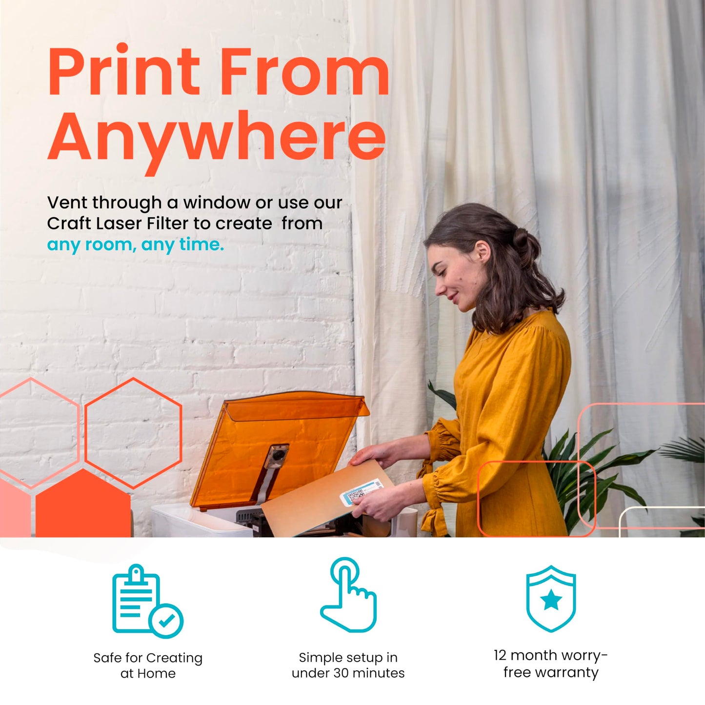 Glowforge Spark Laser Engraver for Crafts and DIY, Craft Cutter and Engraving Machine