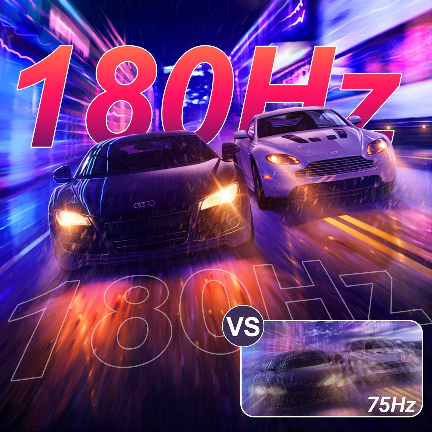 34 Inch Curved Monitor with Speaker, 180Hz UWQHD 3440x1440 Ultrawide Curved Gaming Monitor Split Screen, 4000：1 Contrast, sRGB 126%, FreeSync & G-SYNC, HDMI, DisplayPort, VESA, Height/Tilt/Swivel