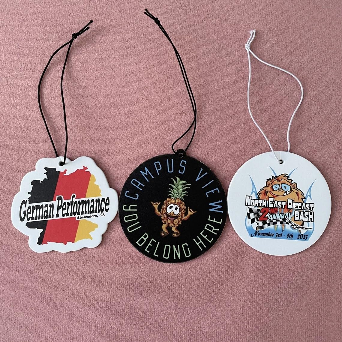 Custom Car Air Fresheners Picture Personalized Scents Air Freshener Car Deco Accessories Promotional Items with Business Logo/Text/Photo (Package: Standard Opp Bag, 200pcs)