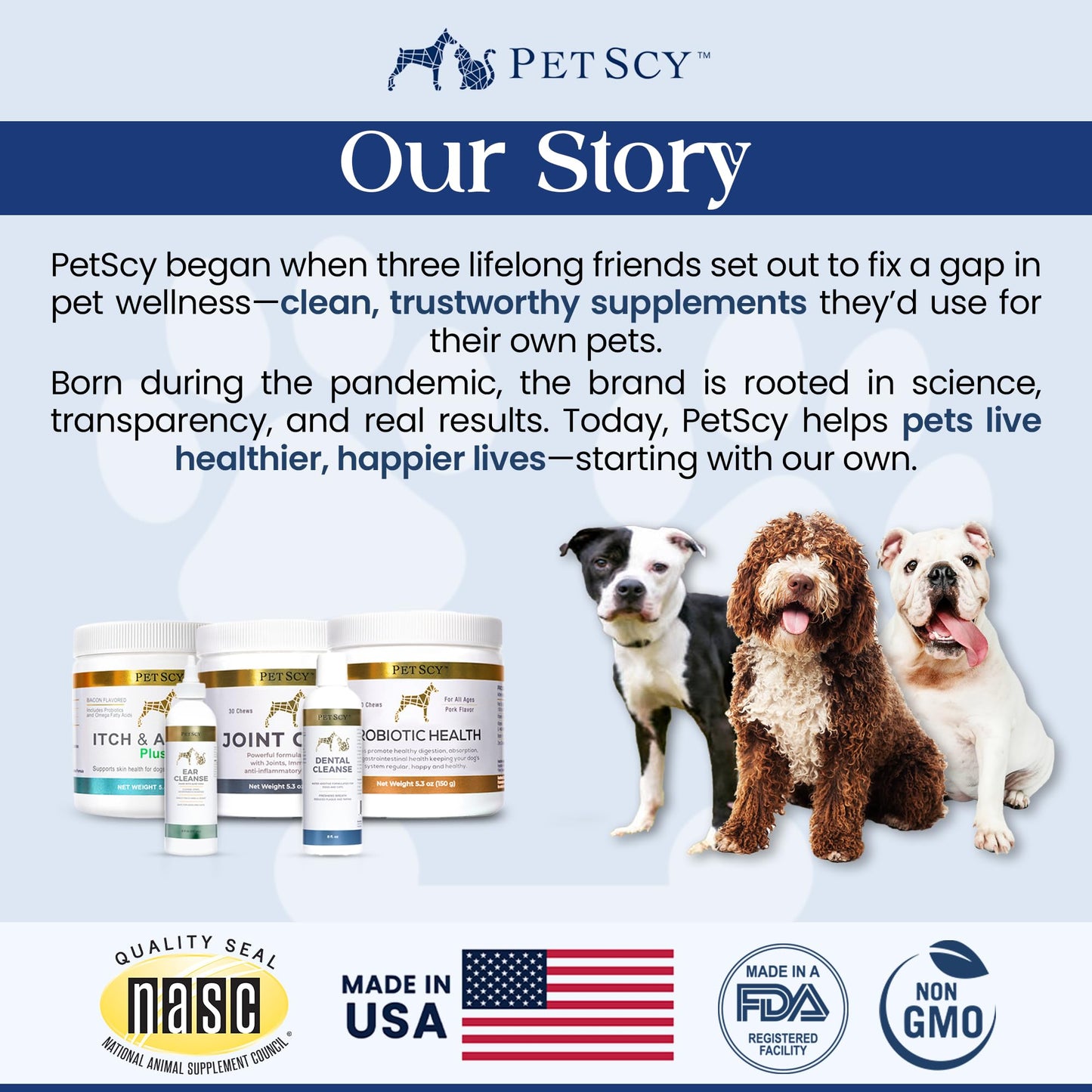 PetScy - Aloe & Oatmeal Shampoo for Dogs and Cats, Moisturizing Pet Shampoo for Skin Relief, All-Natural, Soap-Free & Gentle, Pina Colada Scent, 12 Oz